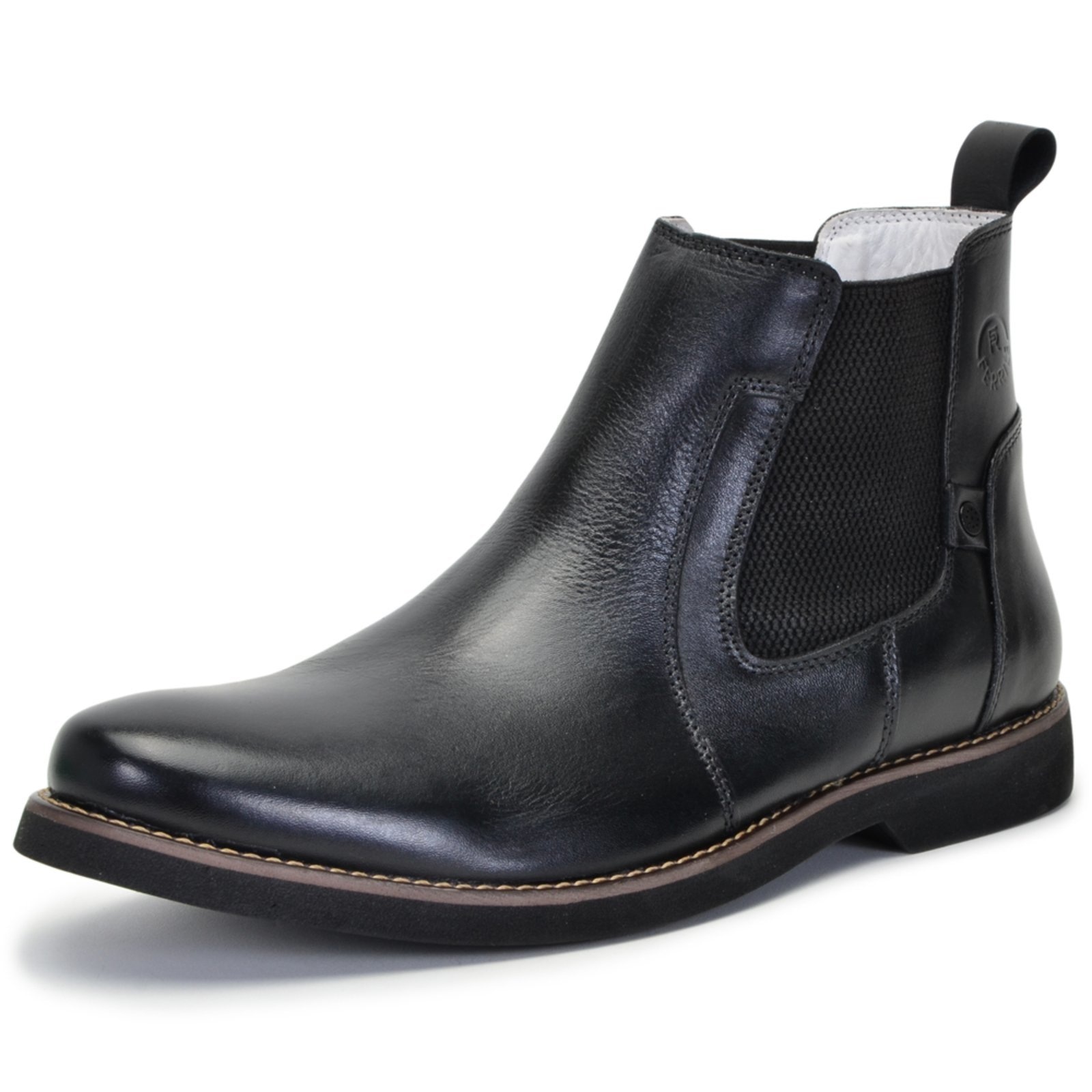 Imagem principal Botina Chelsea Masculina Ferrile Em Couro Forro De Couro Preta 22023 Ferrile preto