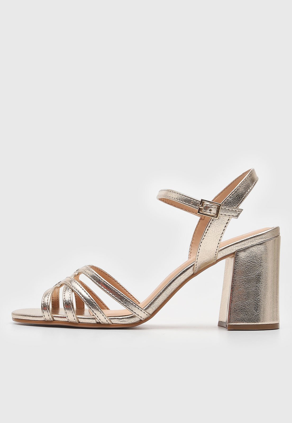 Imagem principal Sandália Couro Luiza Barcelos Tiras Dourada Luiza Barcelos dourado