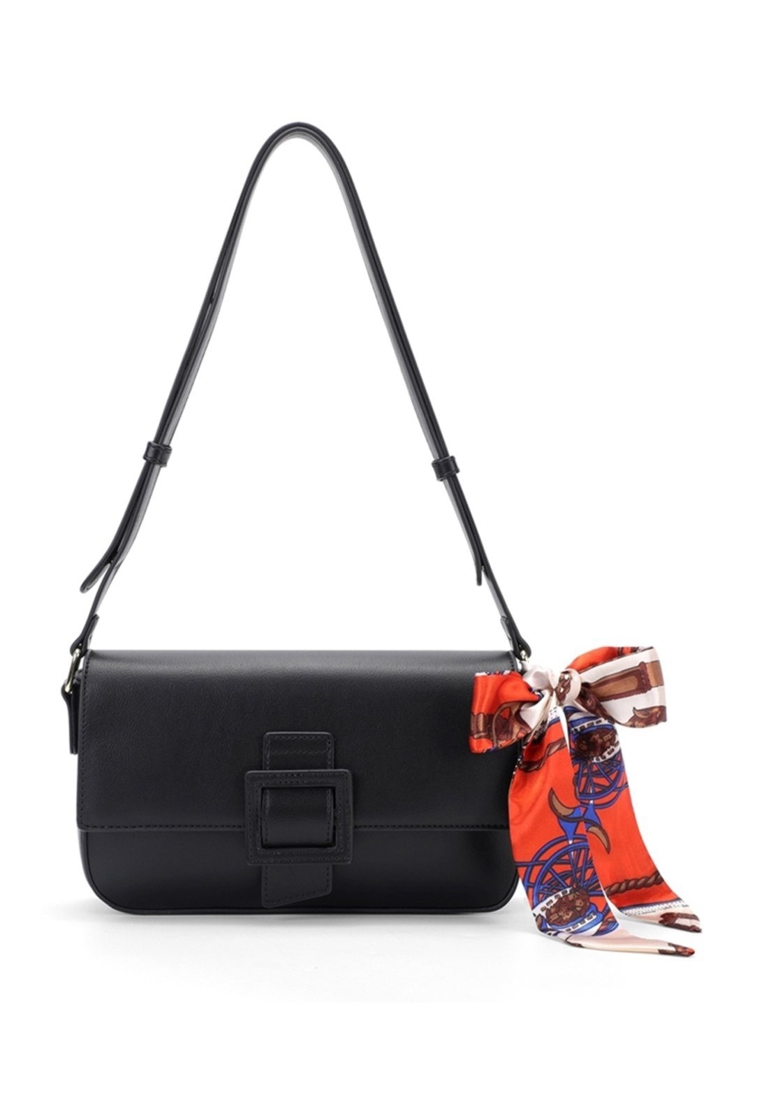 Imagem principal Bolsa Clutch Transversal Couro Pequena Laço Feminina Resistente Perfect For You preto