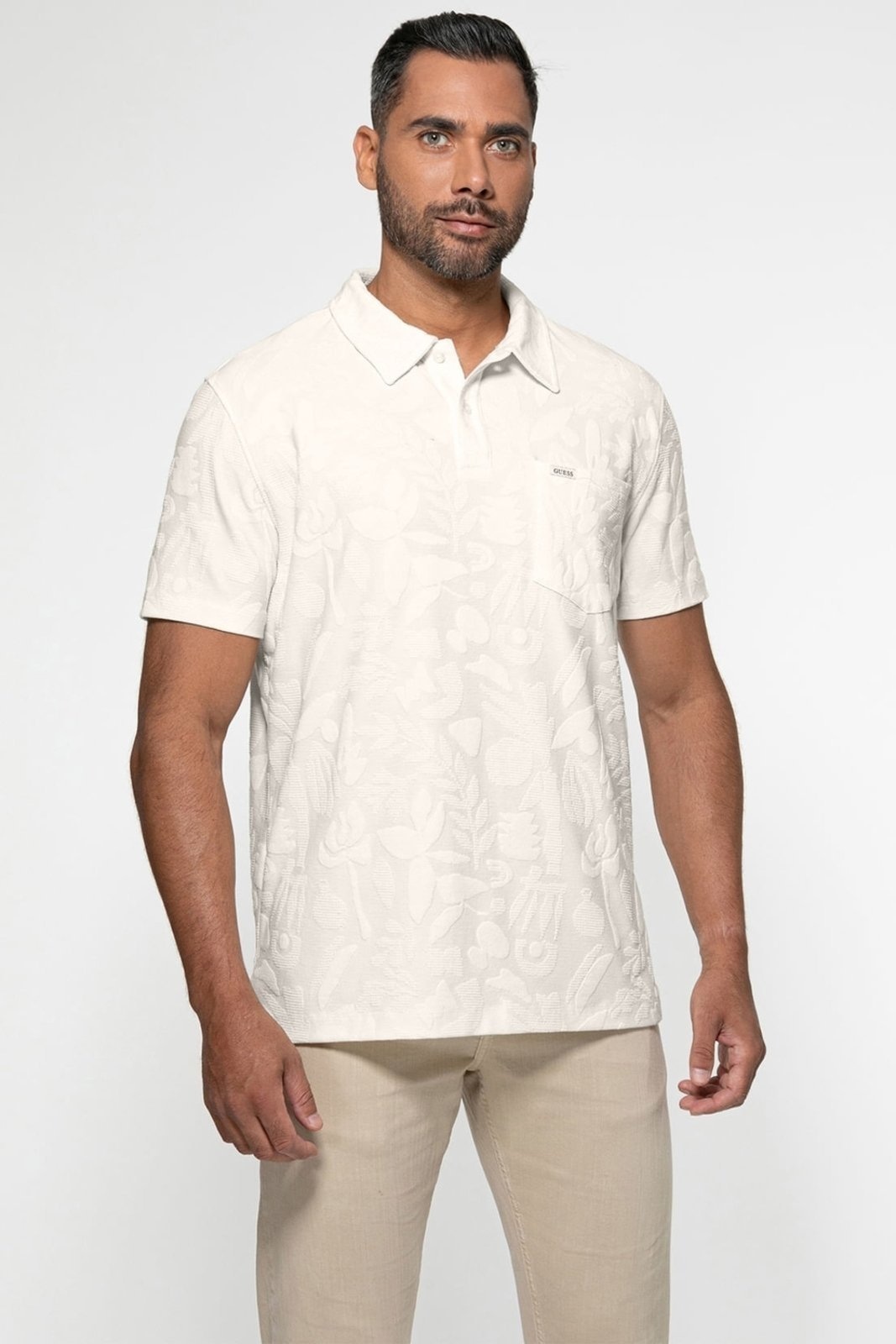 Imagem principal Camisa Polo Guess Floral Off White Guess off-white white