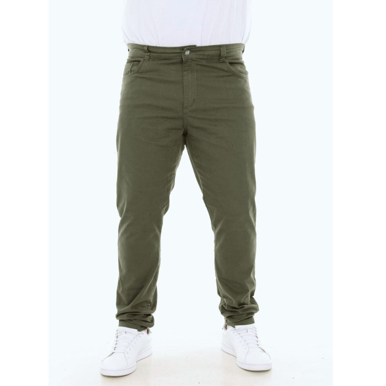 Imagem principal Calça Tradicional Masculina Plus Size Musgo JEANS LIGHT verde
