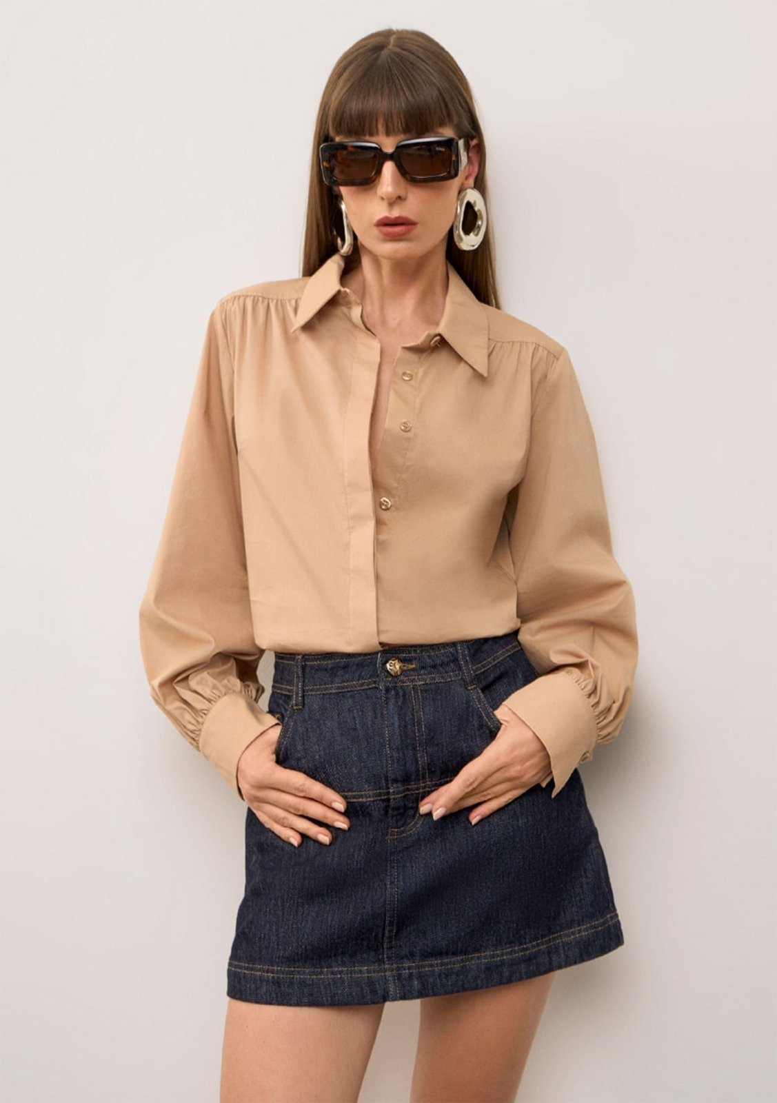 Imagem principal Saia Iódice Reta Alta Curta IÓDICE azul