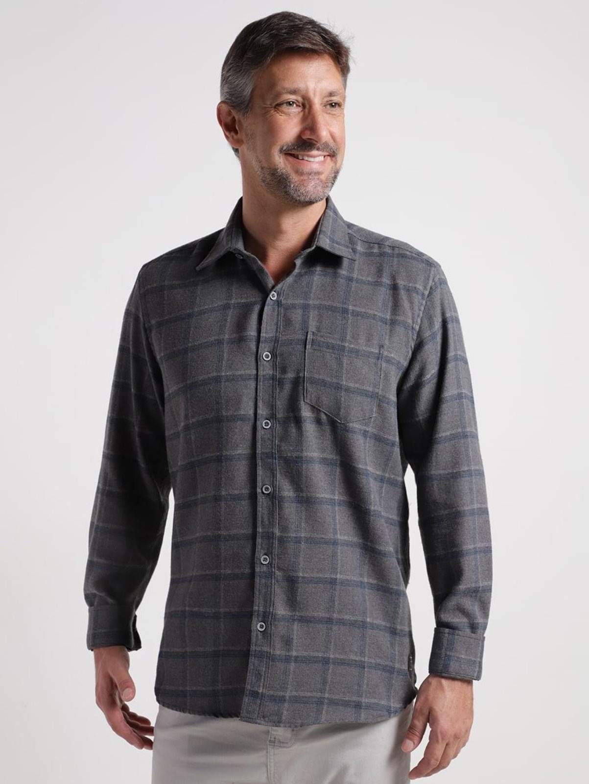 Imagem principal Camisa Manga Longa Vels Masculina CHUMBO Vels cinza