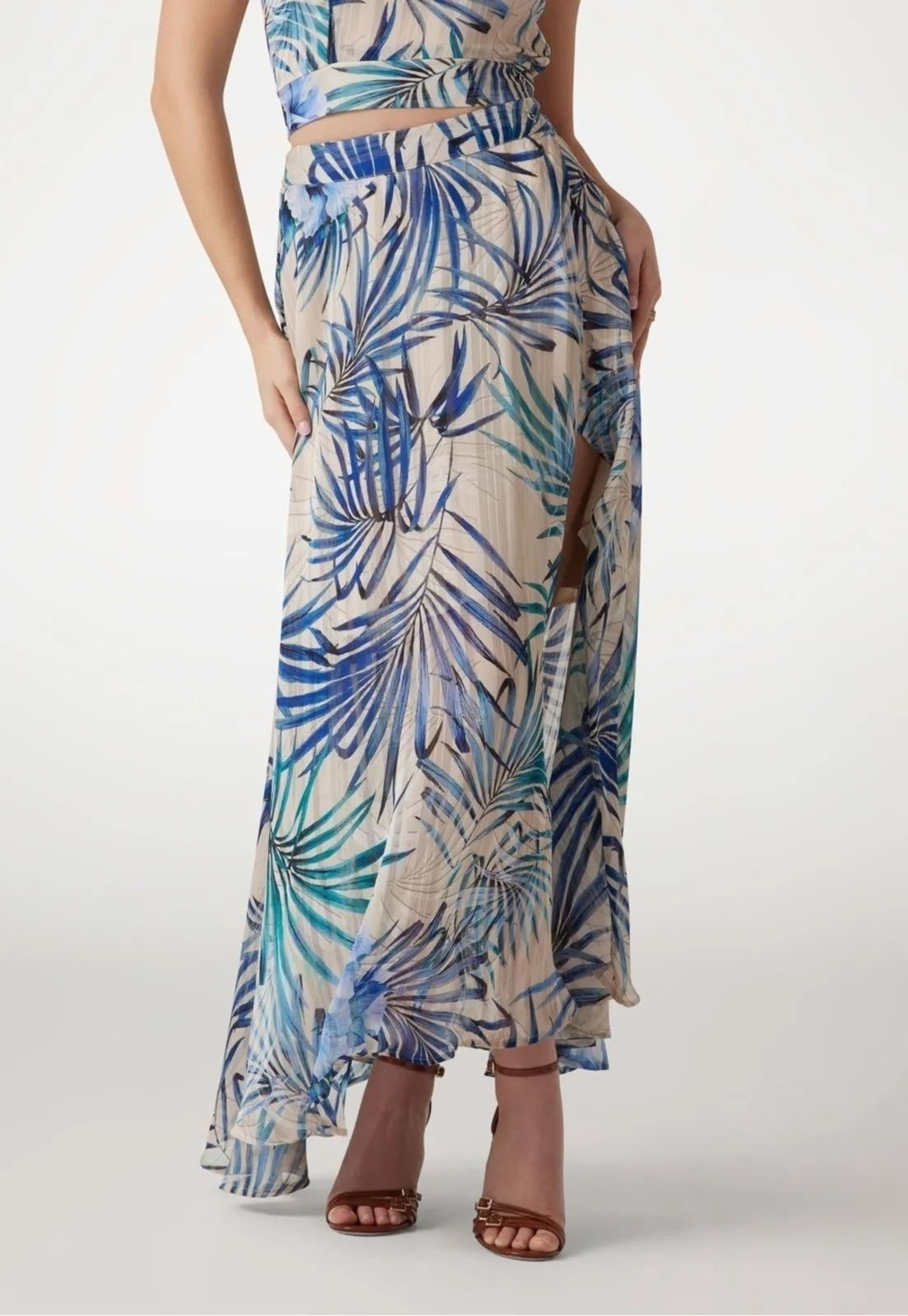 Imagem principal Saia Guess Longa Transpassada Eco Azul Guess azul marinho