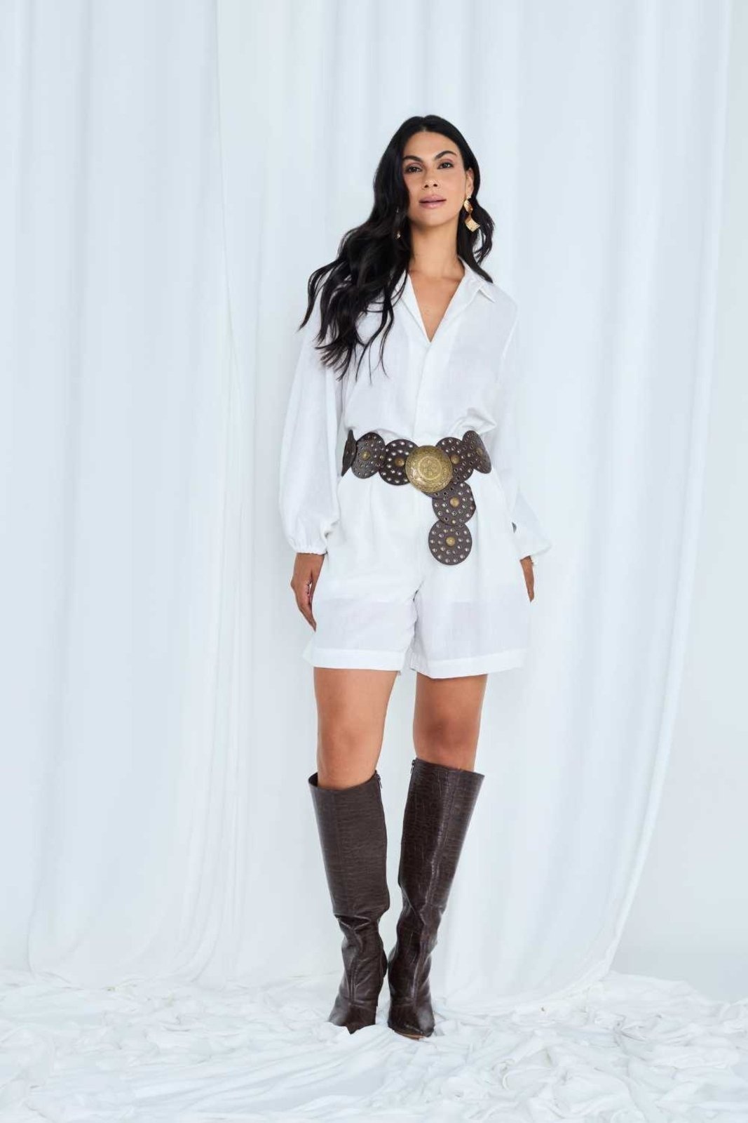 Imagem principal Bermuda Vanibele Crepe Off White Vanibele off-white white