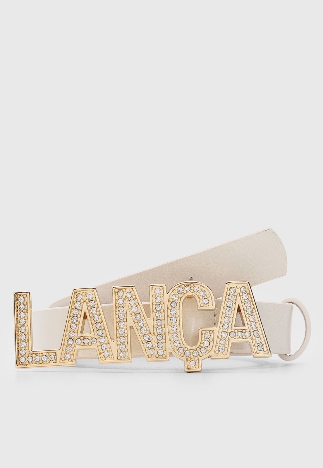 Imagem principal Cinto Feminino Lança Perfume Fivela Pedrarias Off-White Lança Perfume off-white white