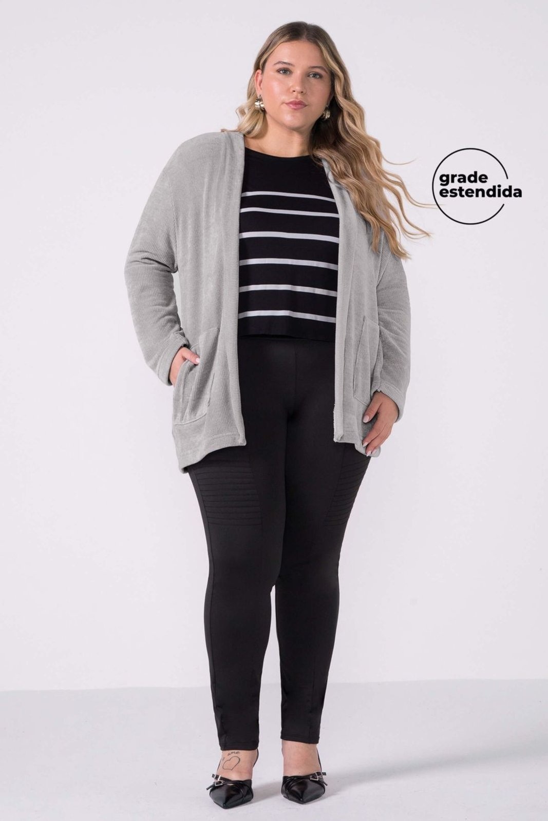 Imagem principal Calça Legging Feminina Helanca Felpada Marialícia Marialícia preto