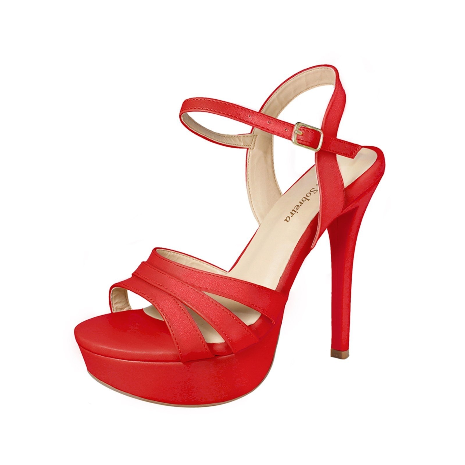 Imagem principal Meia Pata Salto Alto Fino 15cm Luiza Sobreira Vermelha Mod. 2254 Luiza Sobreira vermelho