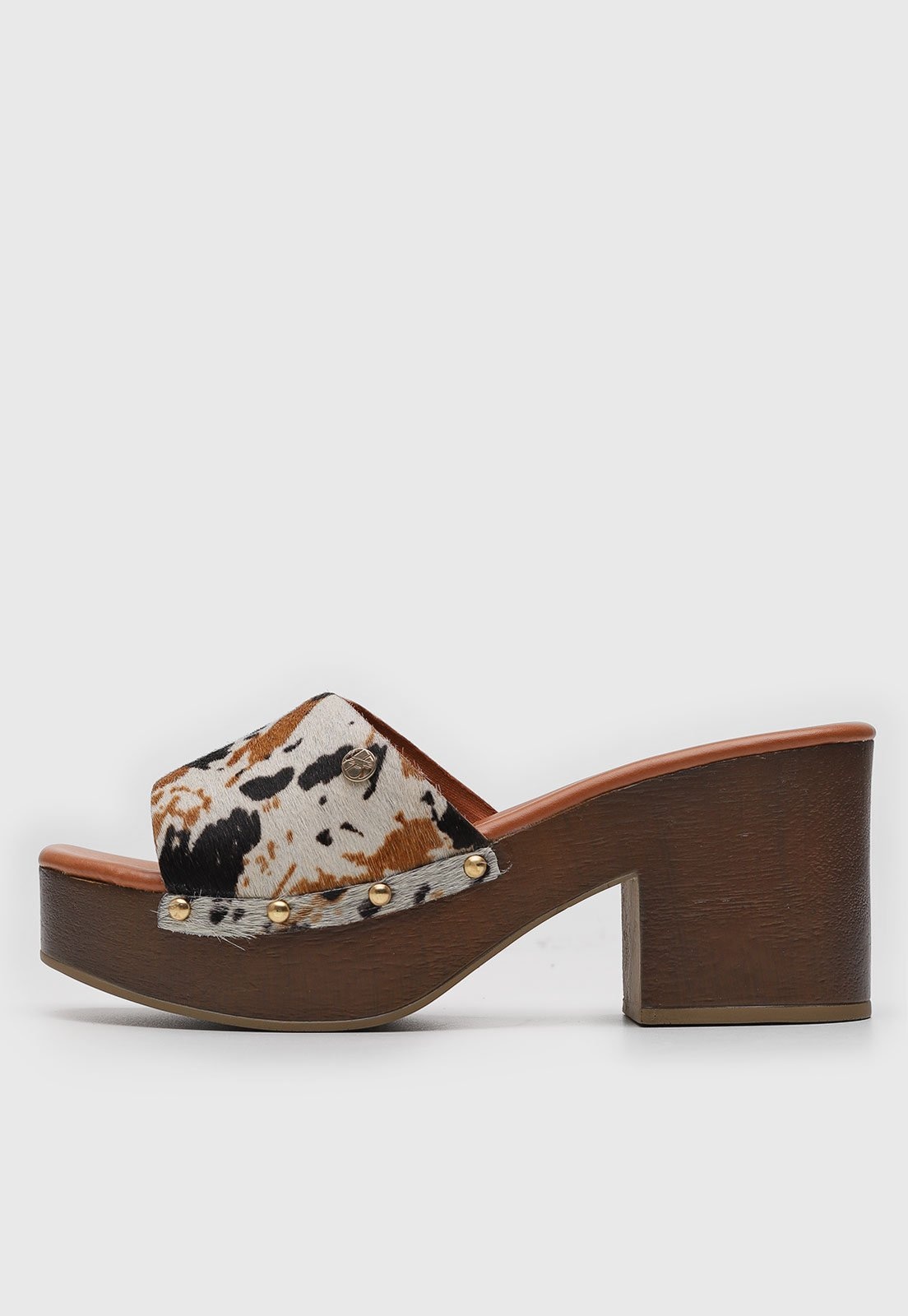 Imagem principal Sandália Feminina Bottero Animal Print Tachas Off-White Bottero off-white white