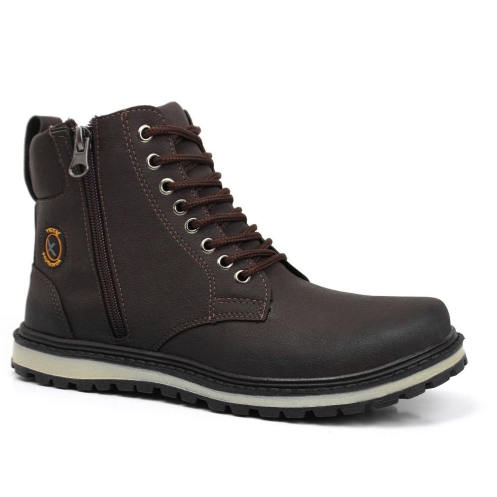 Imagem principal Bota Masculina Sapatofran Adventure Coturno Cano Médio Conforto Sapatofran marrom