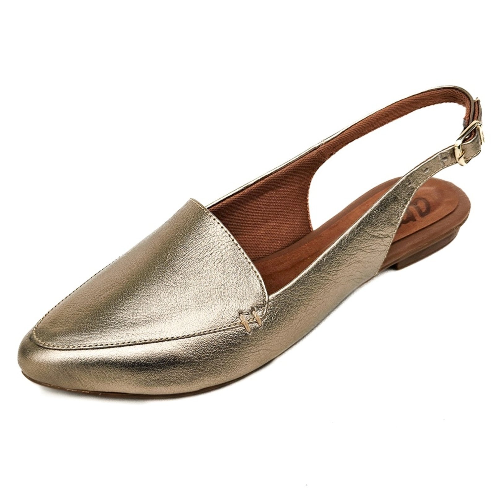 Imagem principal Sapatilha Slingback em Couro Amo Calçados Amo Calçados ouro velho