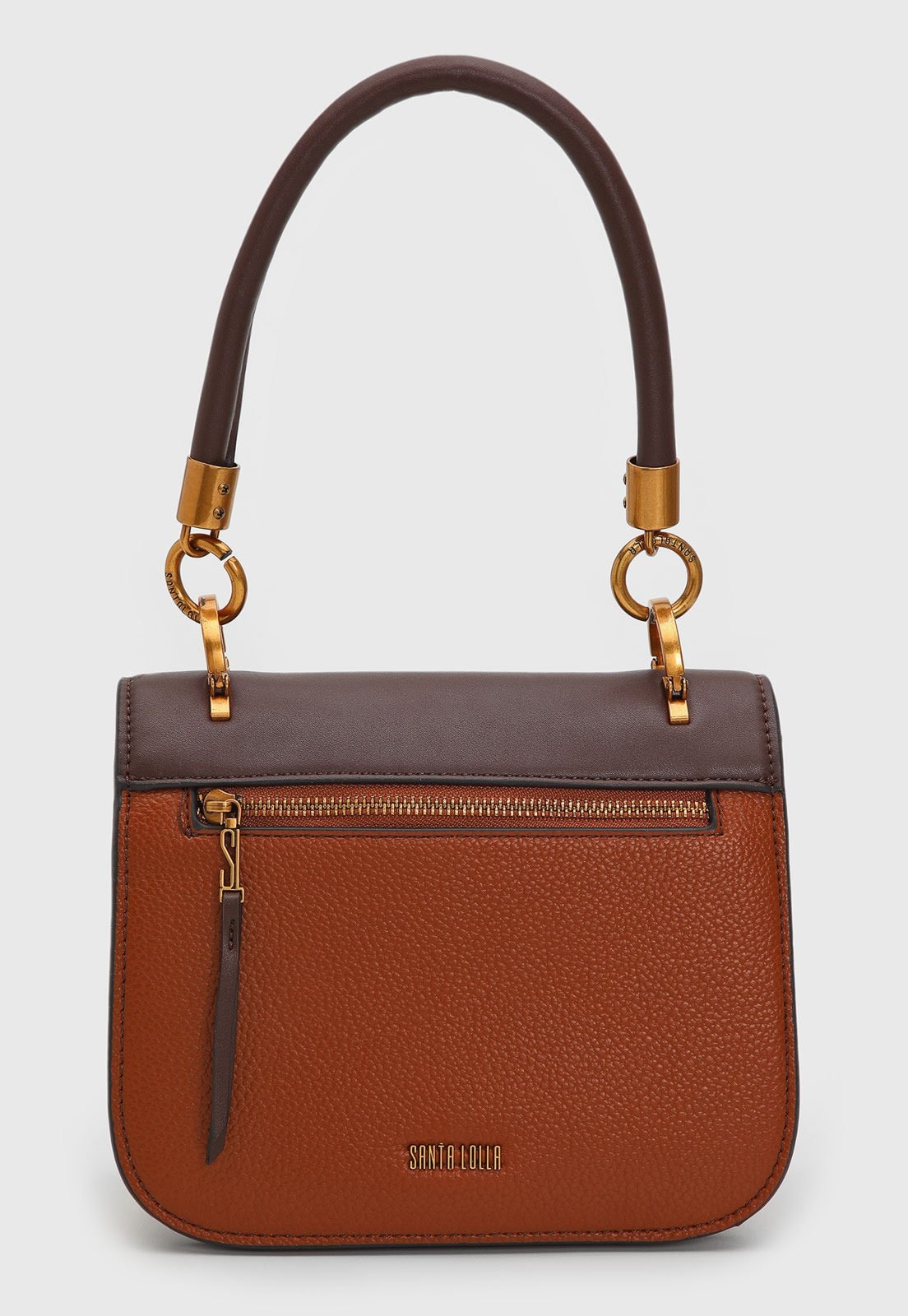 Imagem principal Bolsa Média Feminina Santa Lolla Detalhe Metálico Santa Lolla marrom