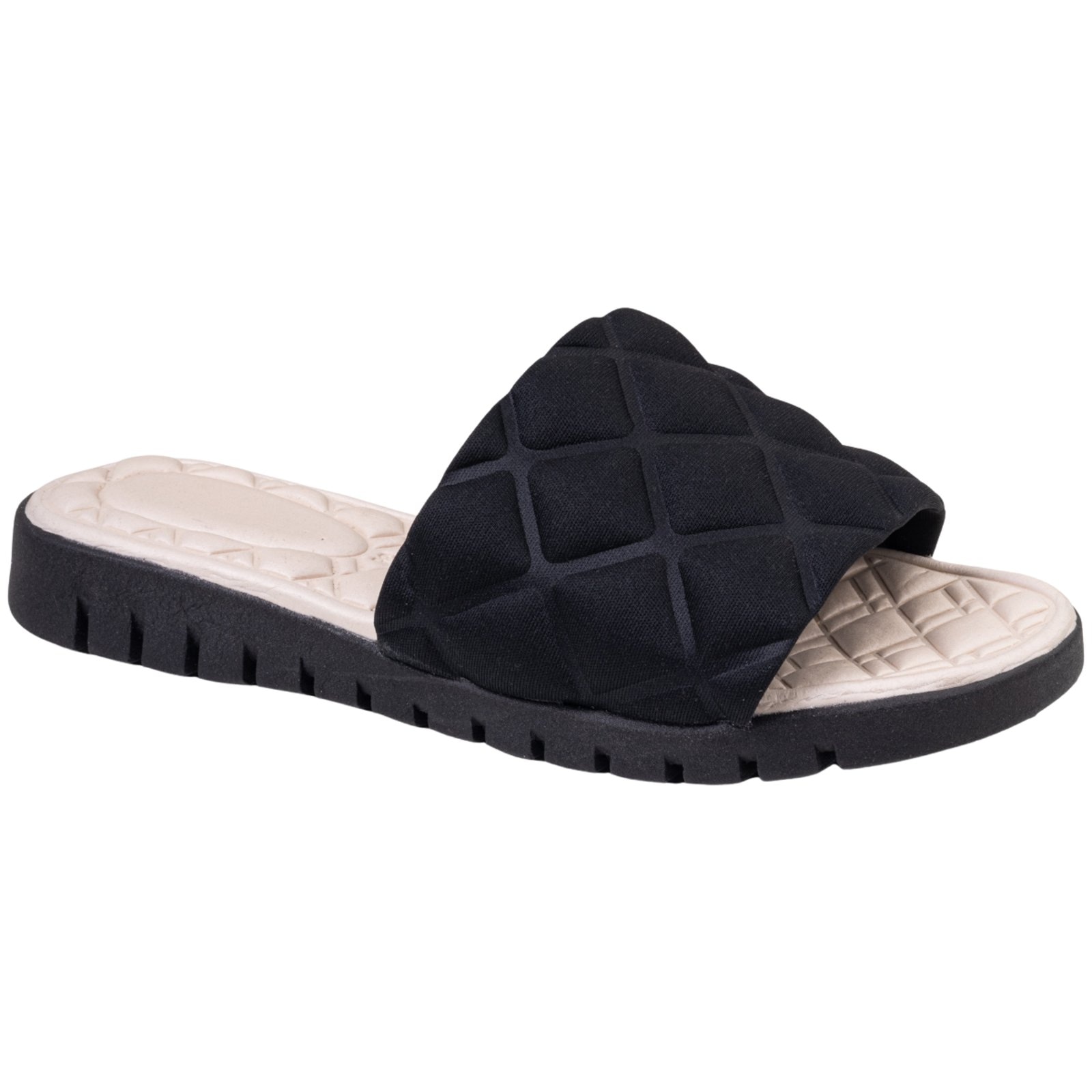 Imagem principal Tamanco Feminino Ortopédico Chinelo Macio Ultra Confortável Via Angel 7602 VIA ANGEL preto