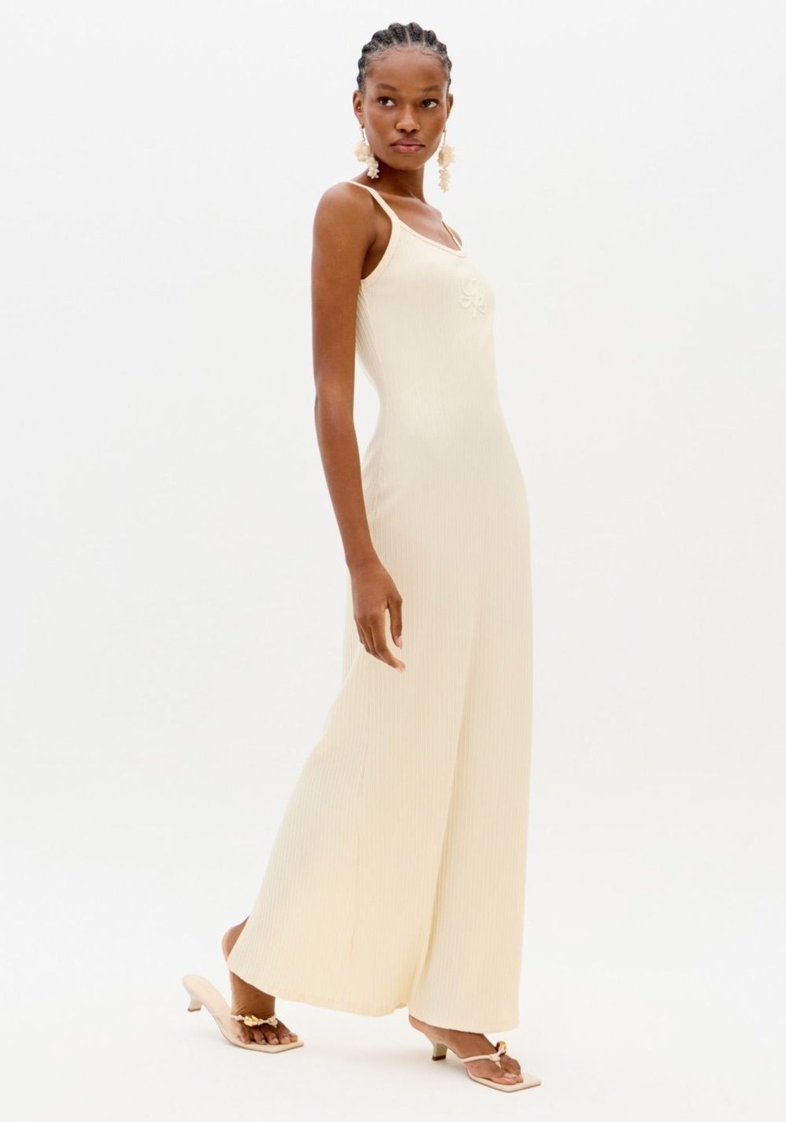 Imagem principal Vestido Canelado Super Midi De Alças Lança Perfume bege