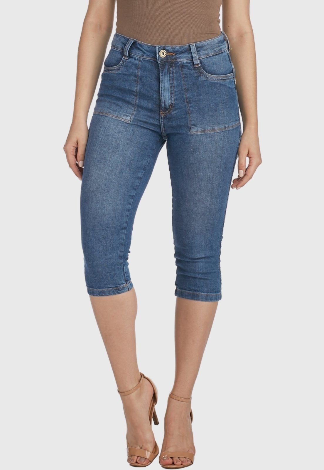 Imagem principal Calça Jeans HNO Jeans Capri Skinny Elastano HNO Jeans azul