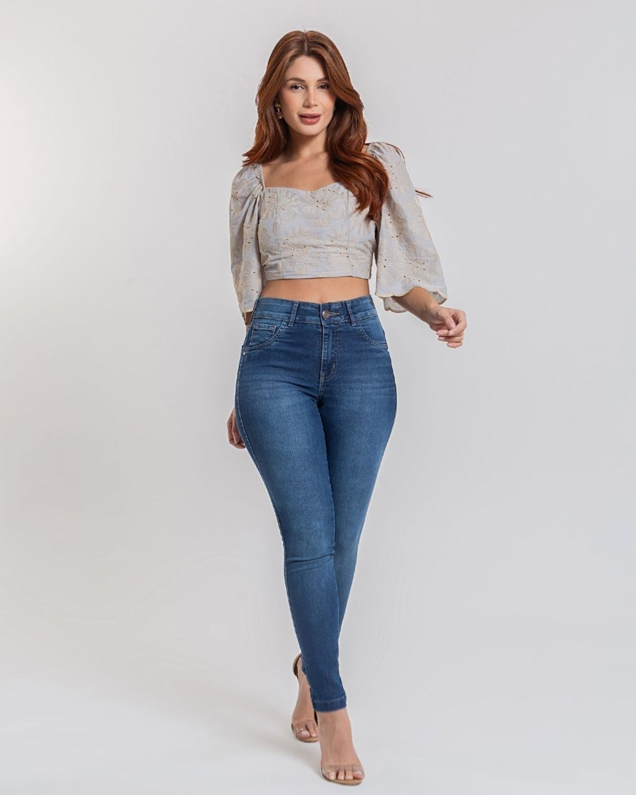 Imagem principal Calça Feminina com Elástico - Cigarrete - Black Jeans - Denim Escuro Black Jeans azul black