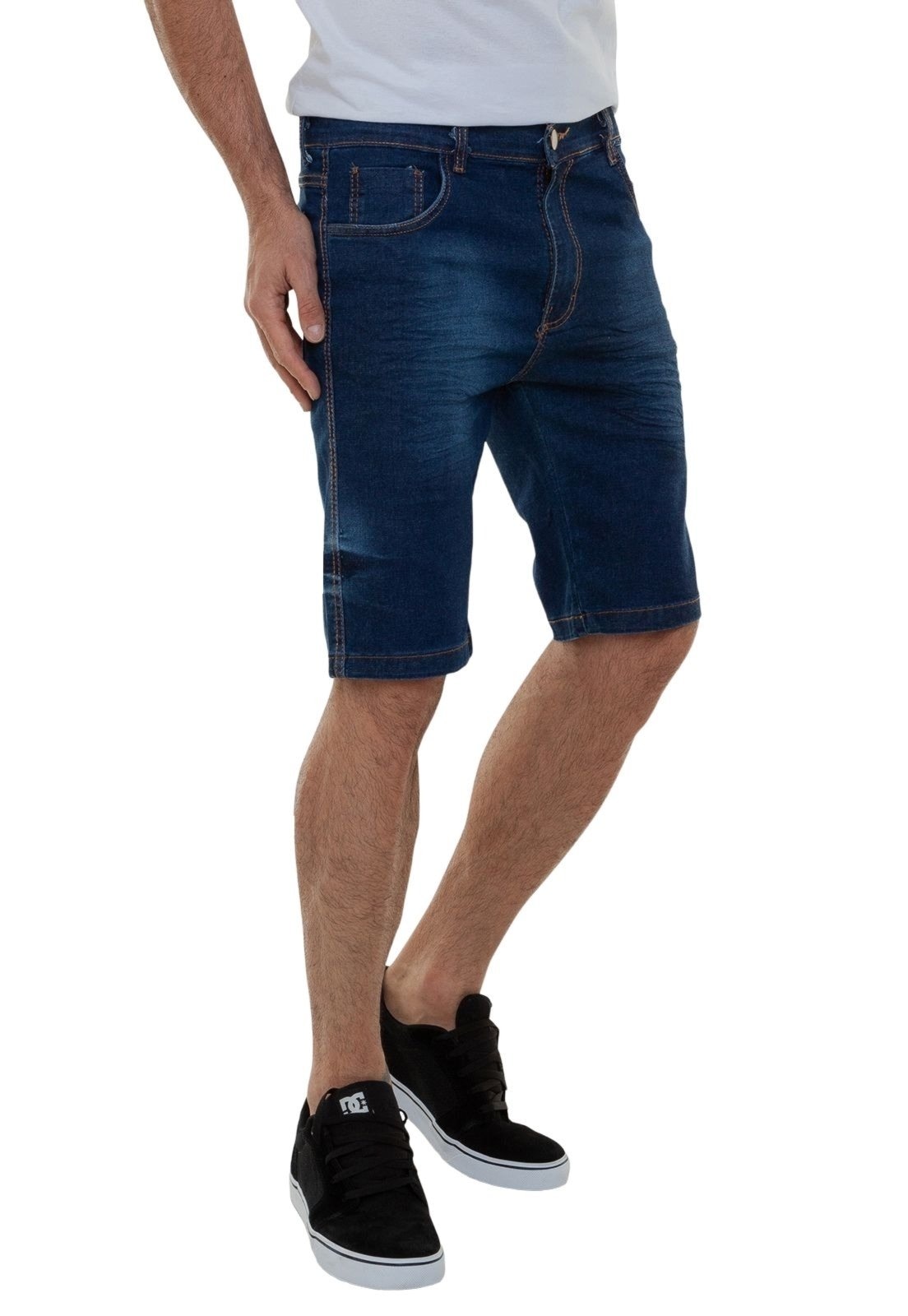 Imagem principal Bermuda Jeans Masculina Tradicional Marinho Unak Itália Unak azul