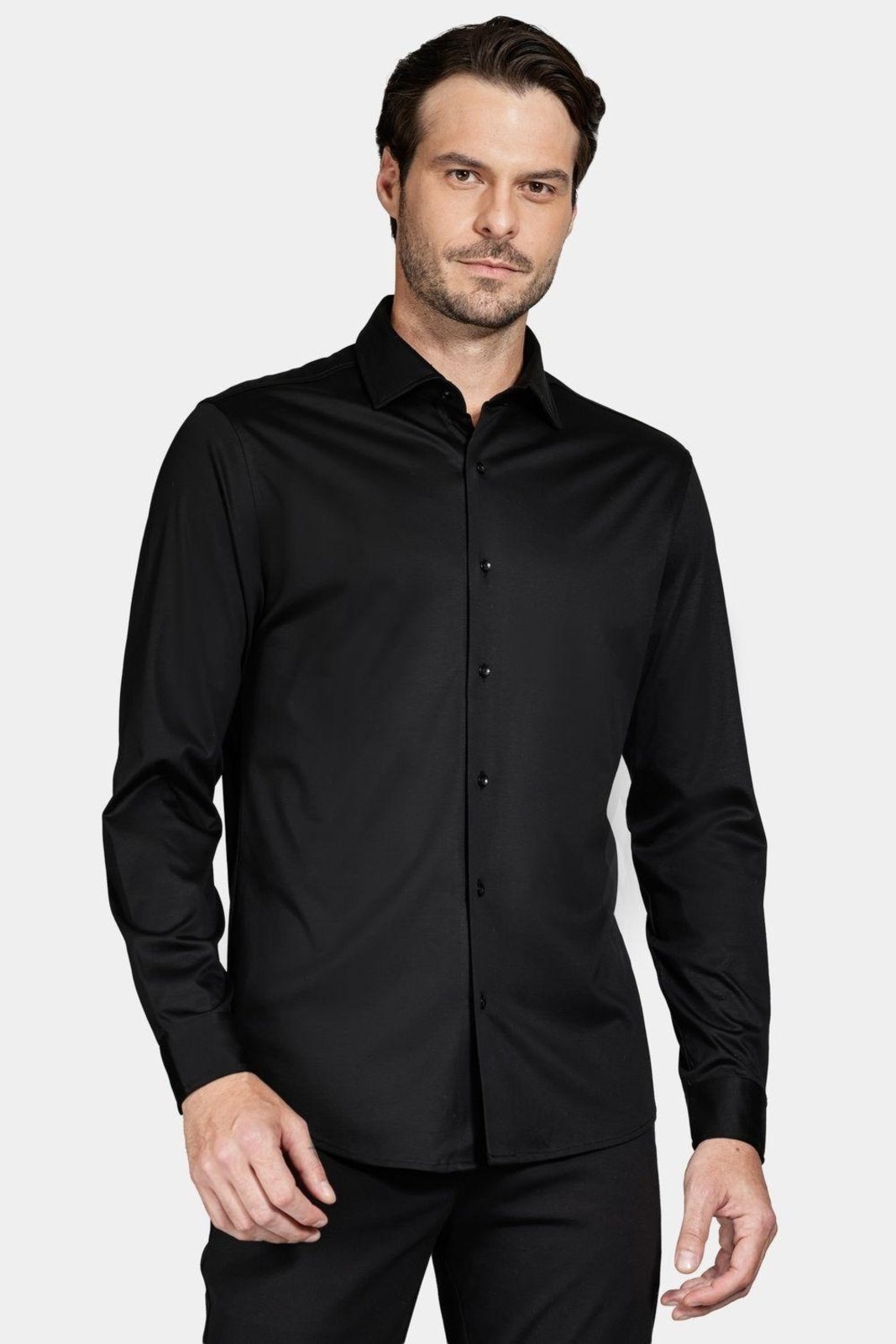 Imagem principal Camisa Aramis Manga Longa Slim Algodão Modal e Seda Aramis preto