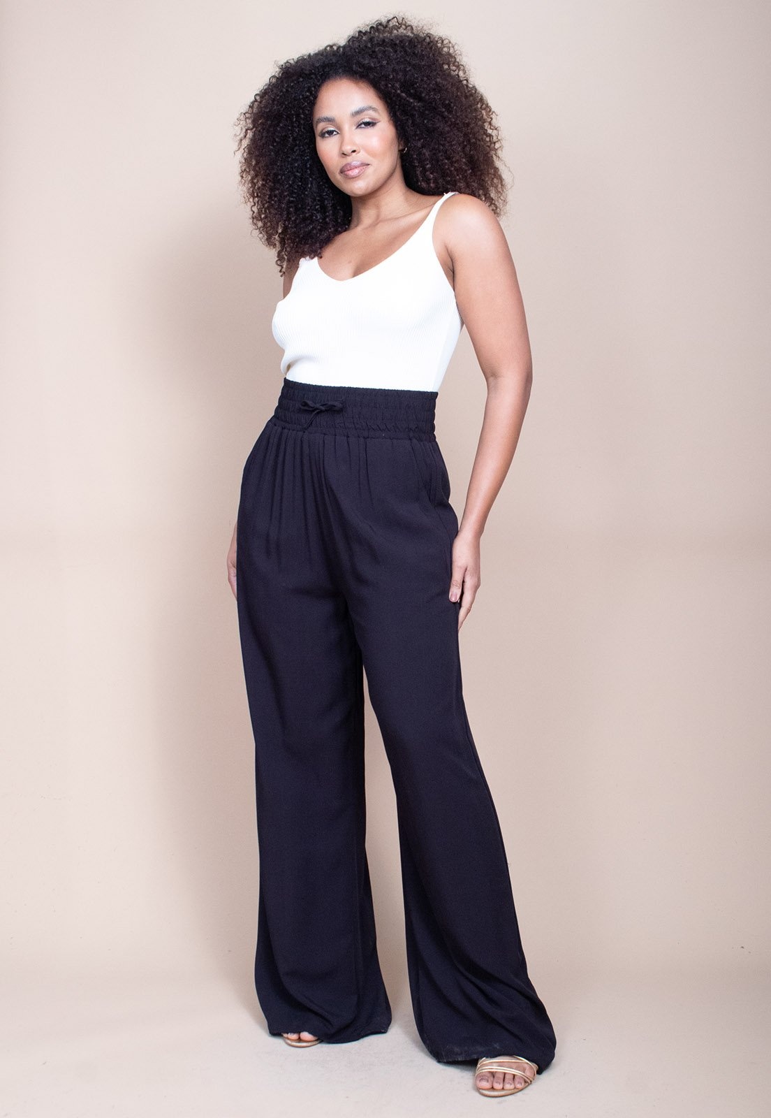 Imagem principal Calça Cabanafree Pantalona Viscose Cabanafree preto