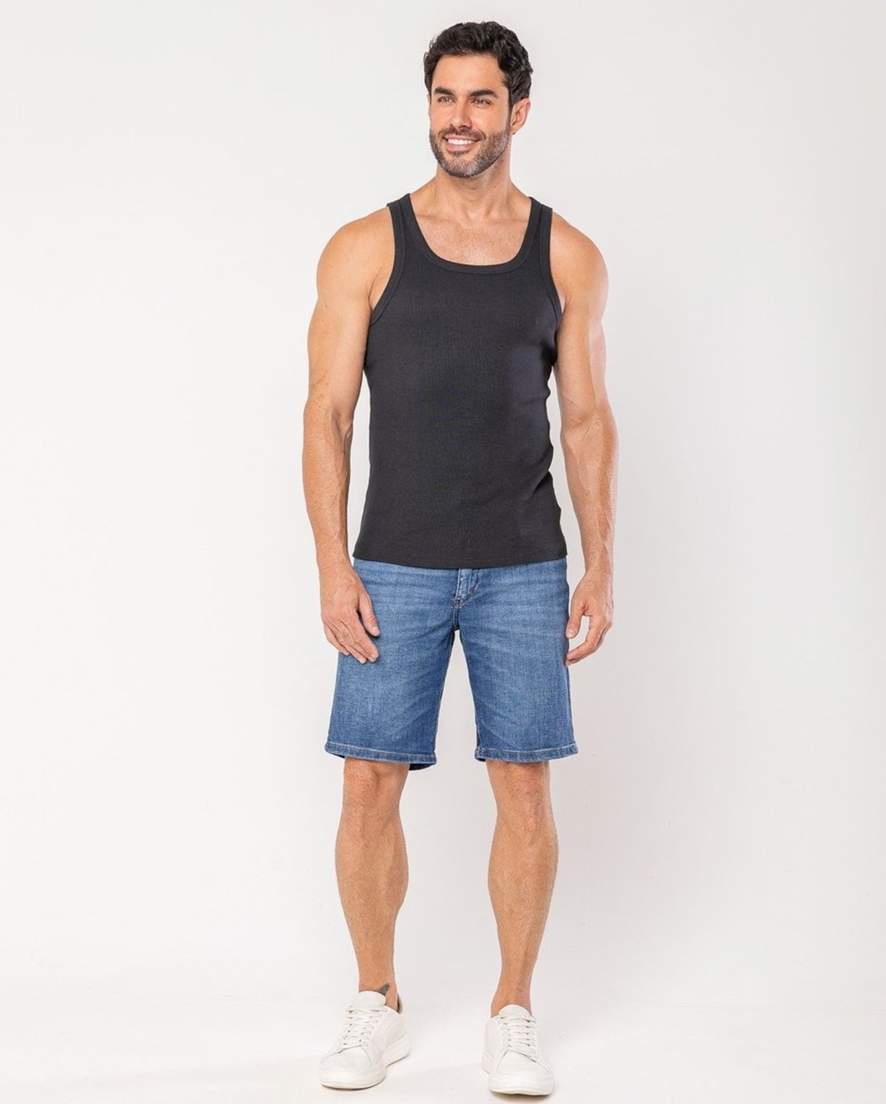 Imagem principal Bermuda Slim Fit Maculina 25095 Sky Escuro Consciência jeans