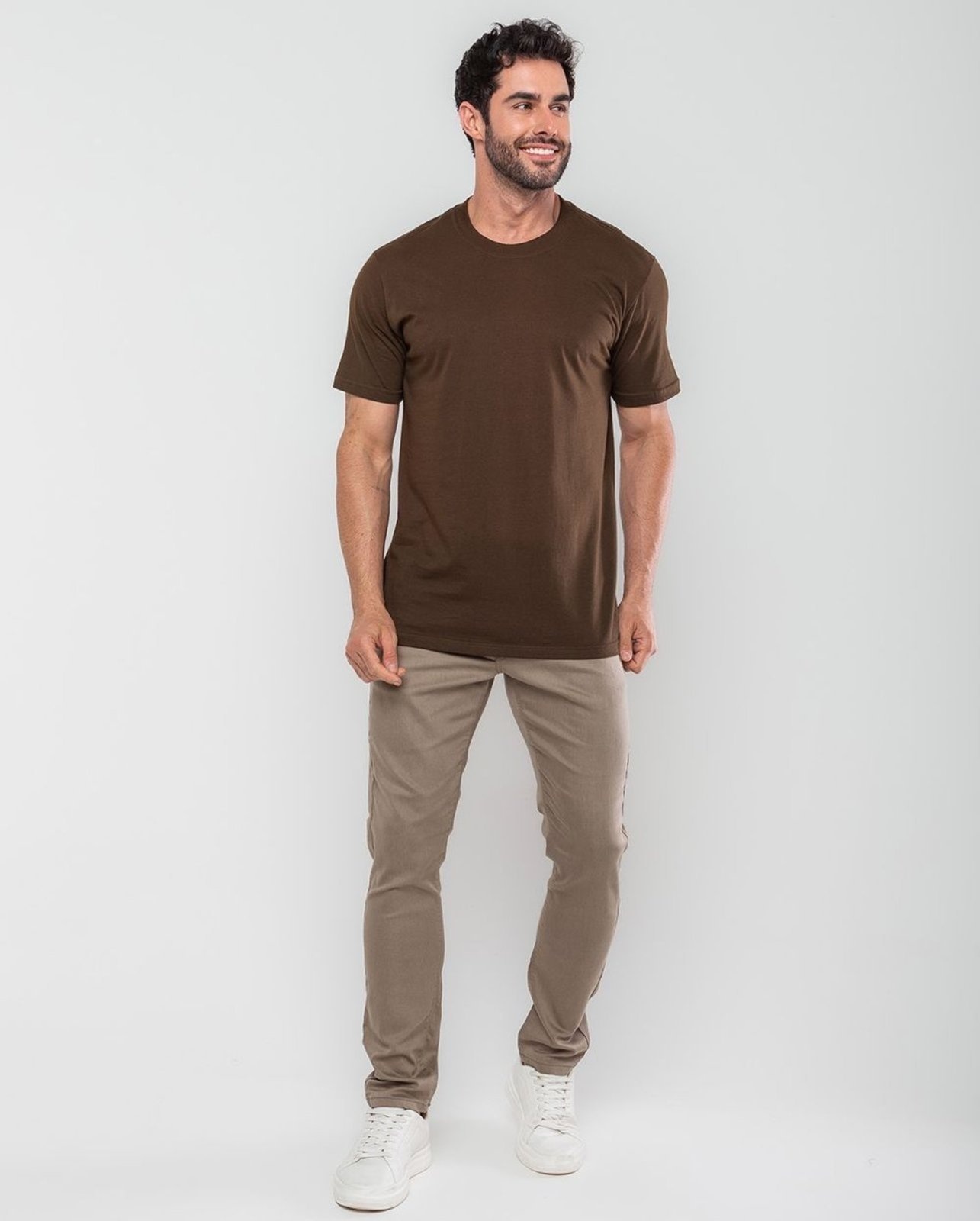 Imagem principal Calça Sarja Slim Fit Masculina Básica 21571 Caqui Consciência cáqui caqui