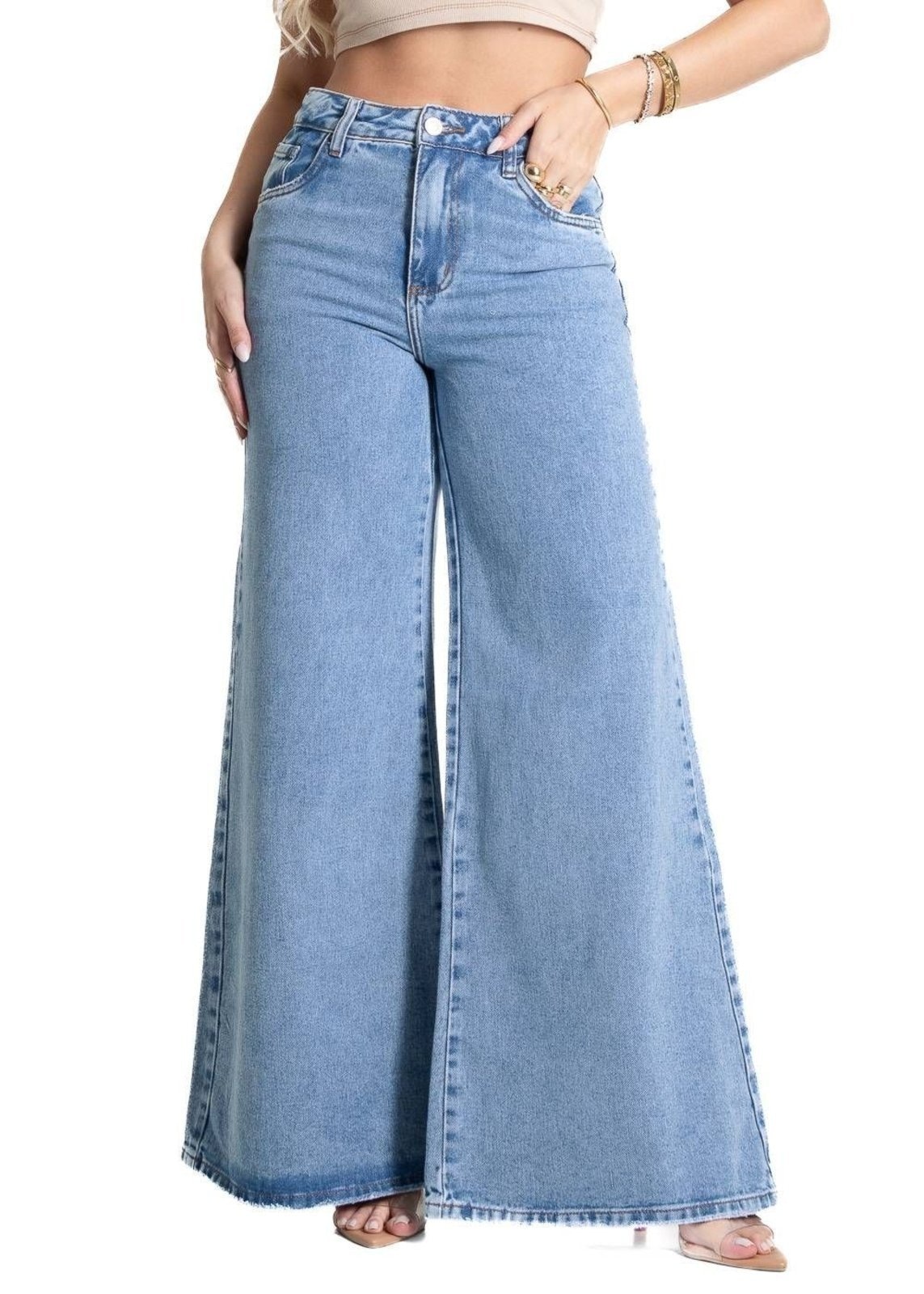 Imagem principal Calça Jeans Sawary Extra Wide Leg - 281604 Sawary azul