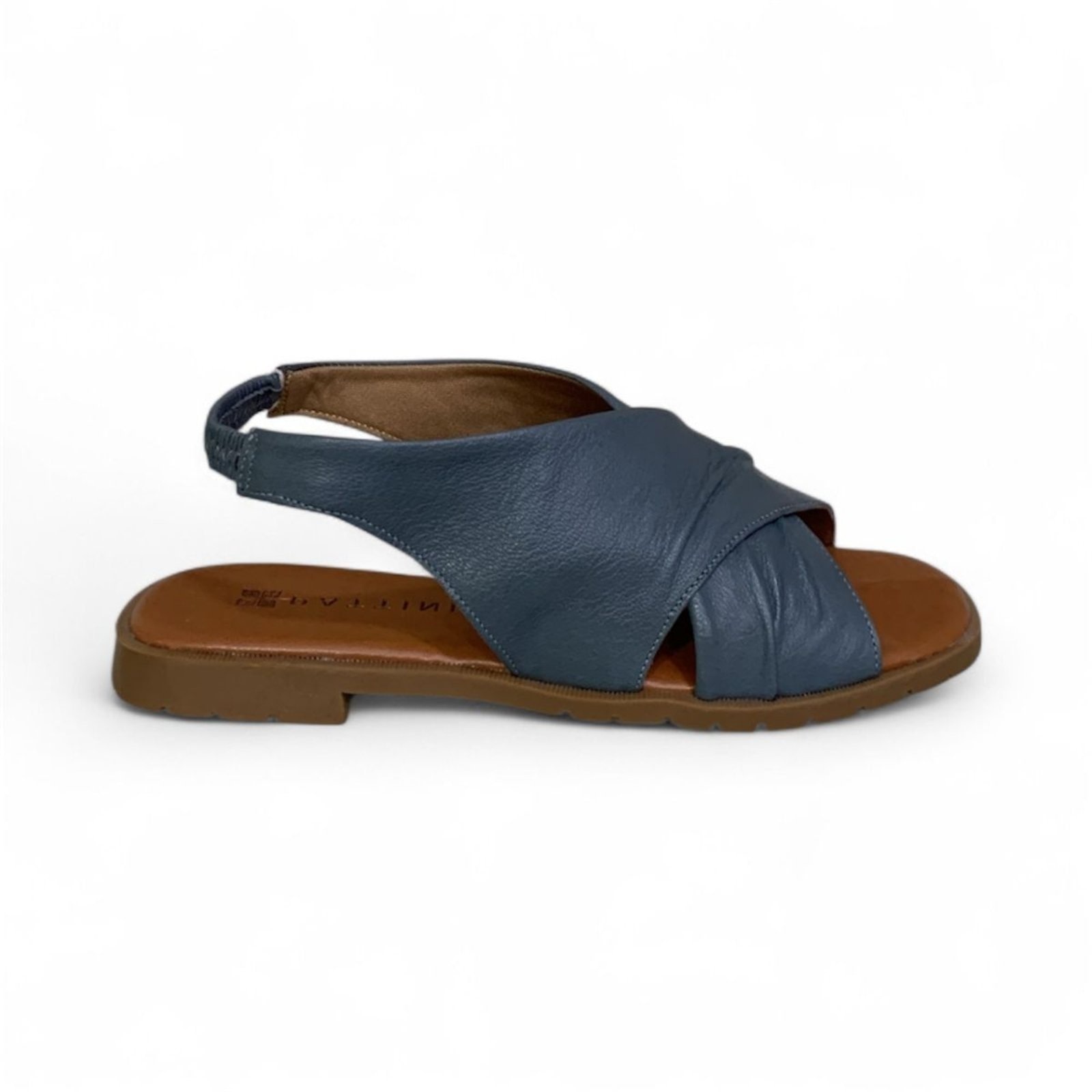 Imagem principal Sandália Feminina Moscardini em Couro Liso 501799 Jeans Moscardini azul