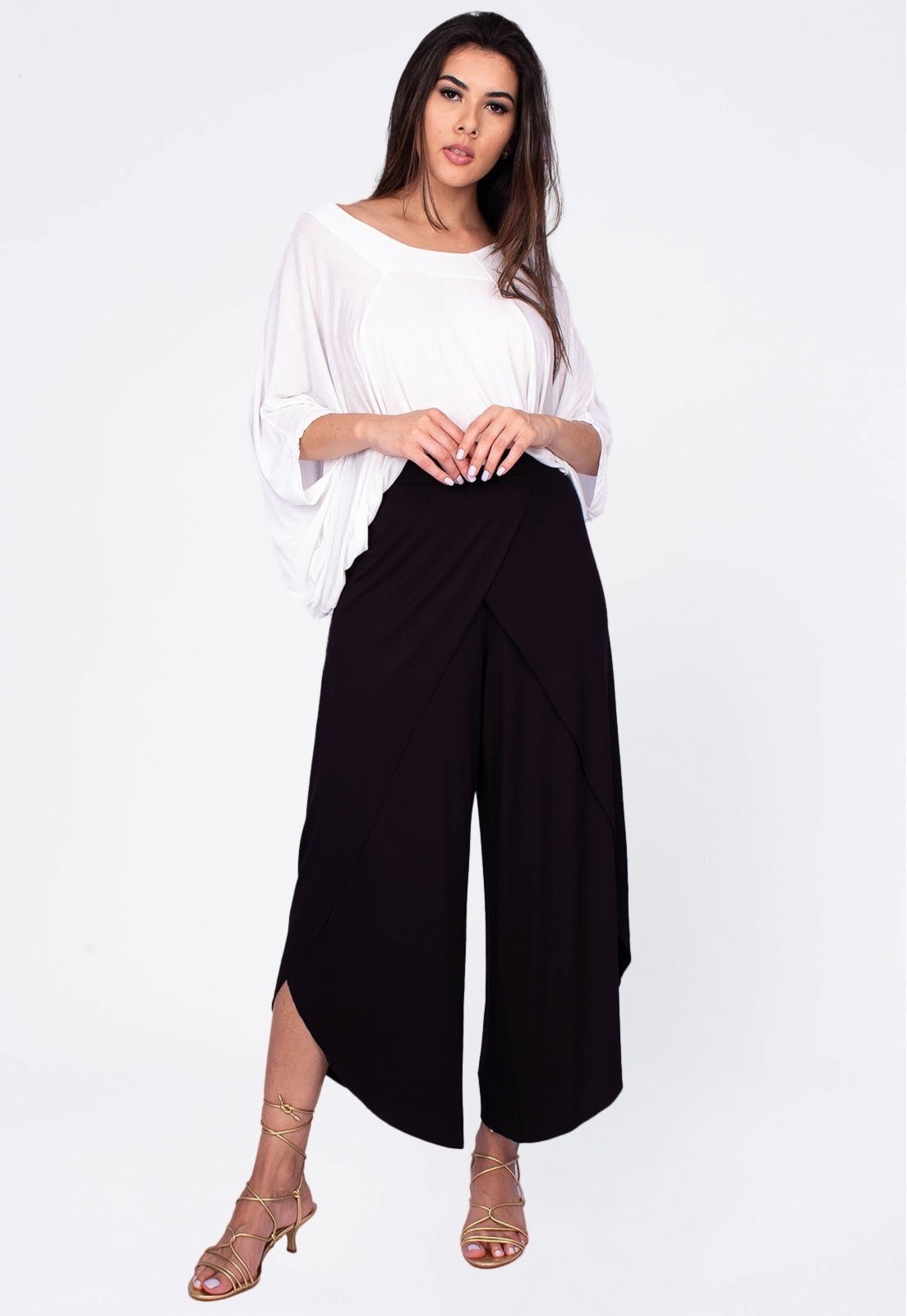 Imagem principal Calça Amazonia Vital Pantacourt Garatéa Transpassada Malha Preta Amazonia Vital preto