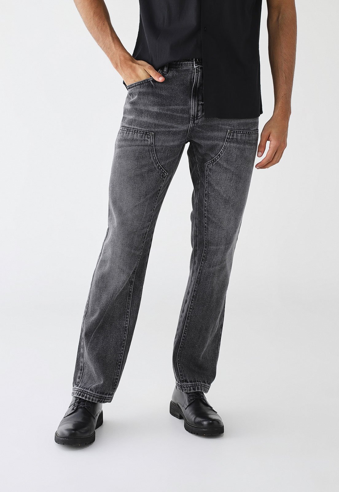 Imagem principal Calça Jeans Colcci Reta Recortes Preta Colcci preto