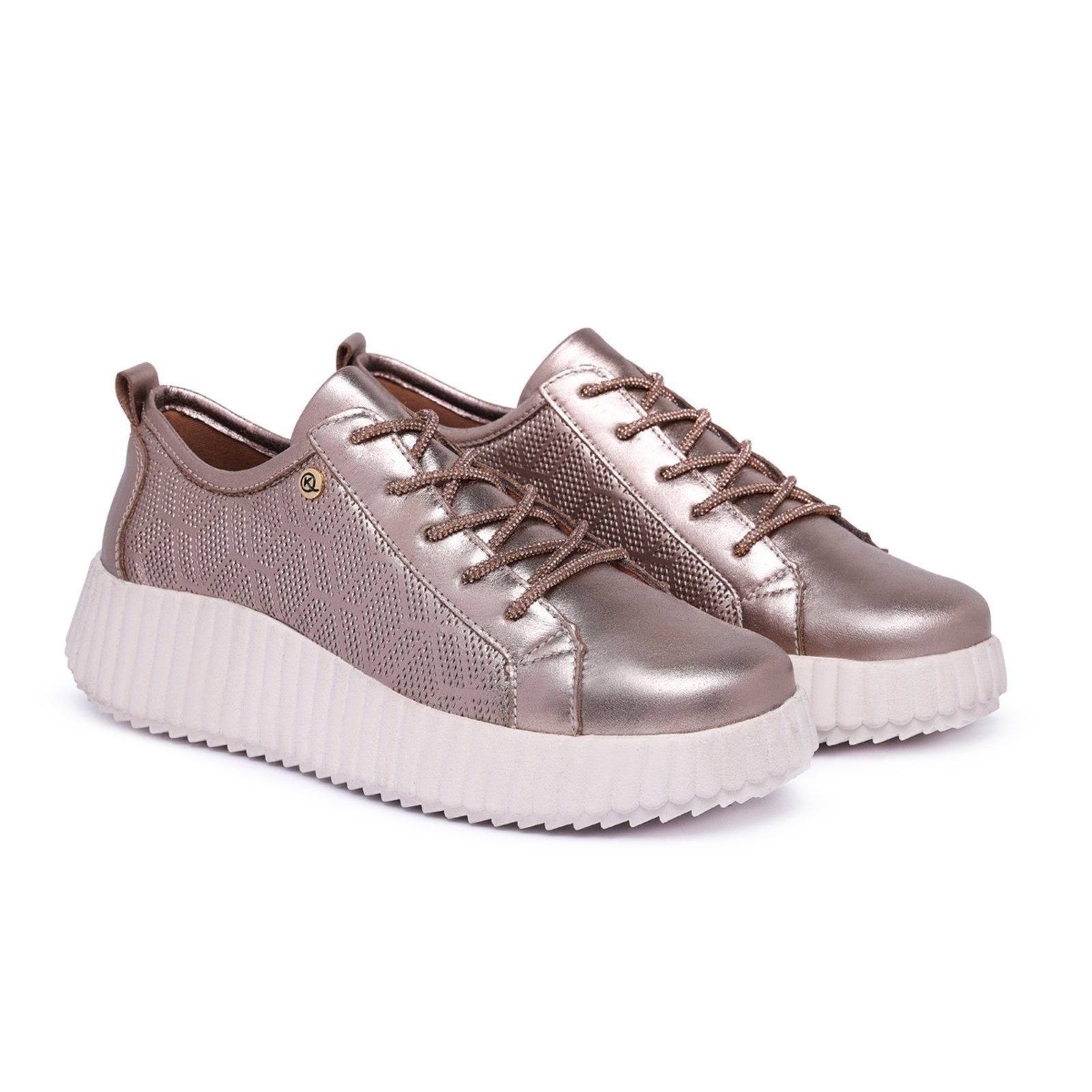 Imagem principal TENIS FEMININO CANO BAIXO DE COURO Ref.:1605 OURO LIGHT Mister Couros preto