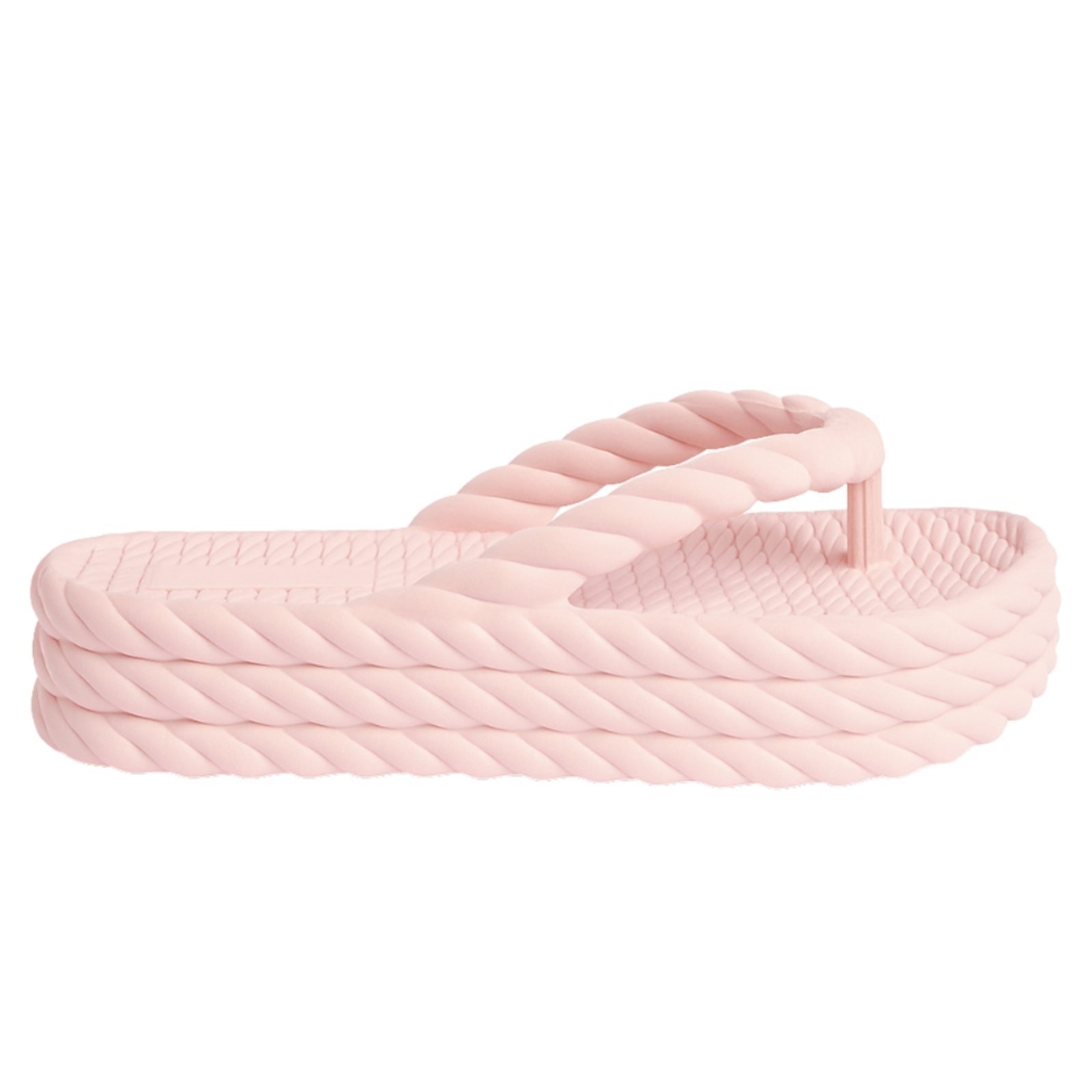 Imagem principal Chinelo Casual Premium Design Corda De Dedo Moda Praia Confortável Macio Plataforma Modelo Nuvem CARMELO SHOES rosa