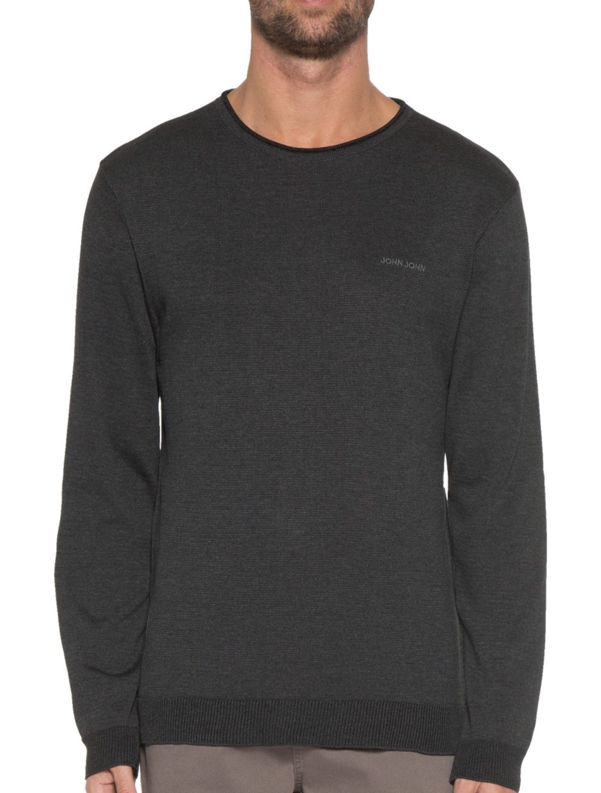 Imagem principal Suéter John John Masculino Tricot New Basic Escuro Mescla John John cinza