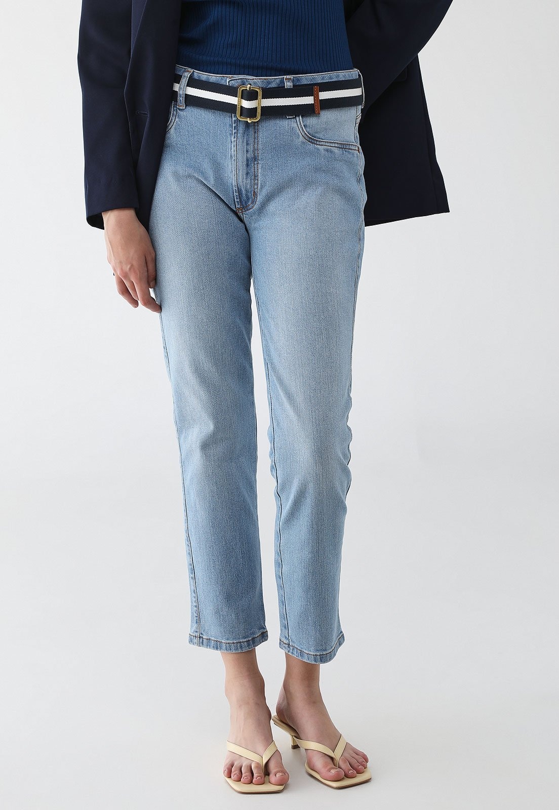 Imagem principal Calça Jeans Feminina Lança Perfume Diana Skinny Ankle High Claro Lança Perfume azul