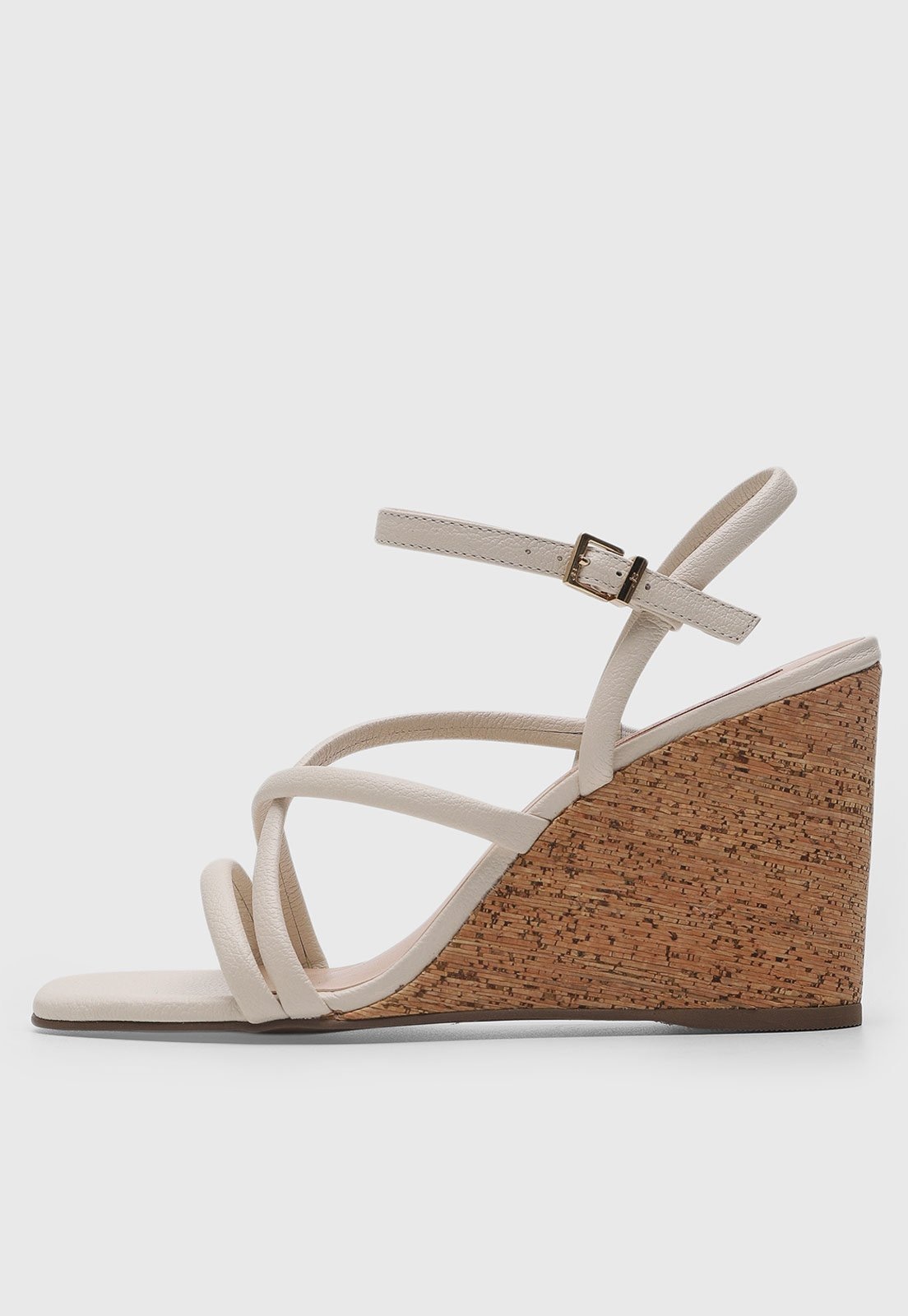 Imagem principal Sandália Feminina Jorge Bischoff Salto Anabela Off-White Jorge Bischoff off-white white