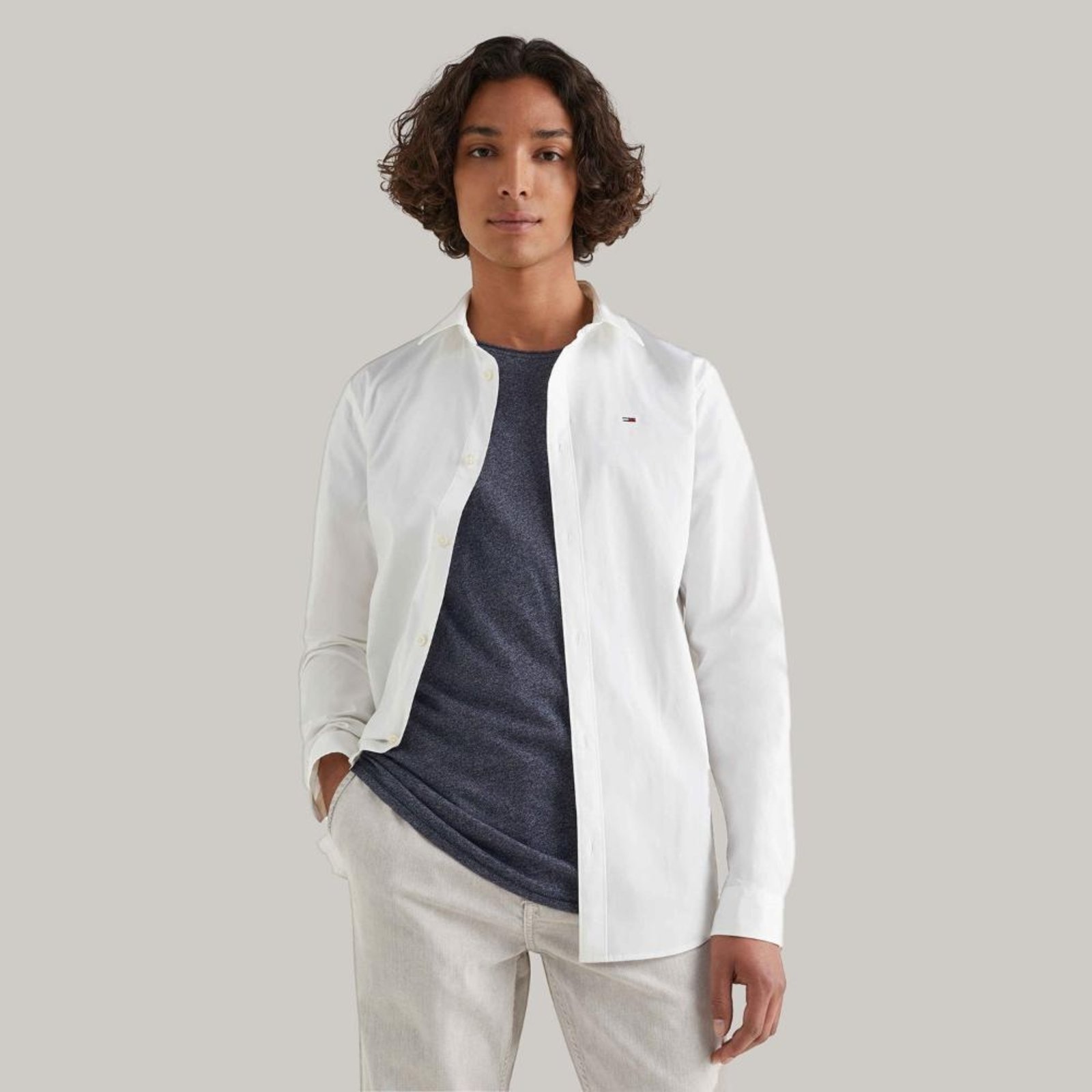 Imagem principal Camisa Clássica Popeline Tommy Jeans - EGG Tommy Jeans branco