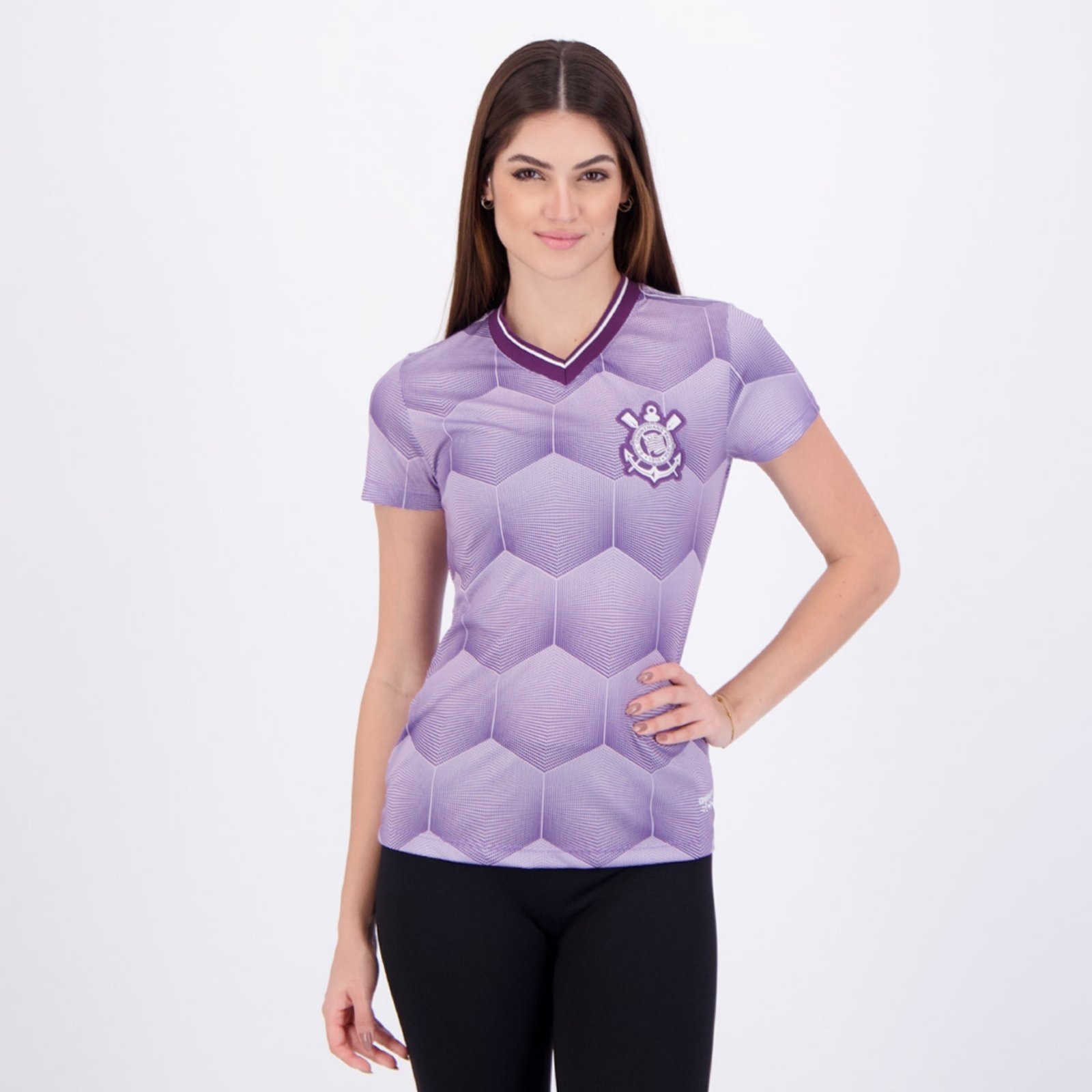 Imagem principal Camisa Corinthians Logo Dry Feminina Roxa Coimbra roxo