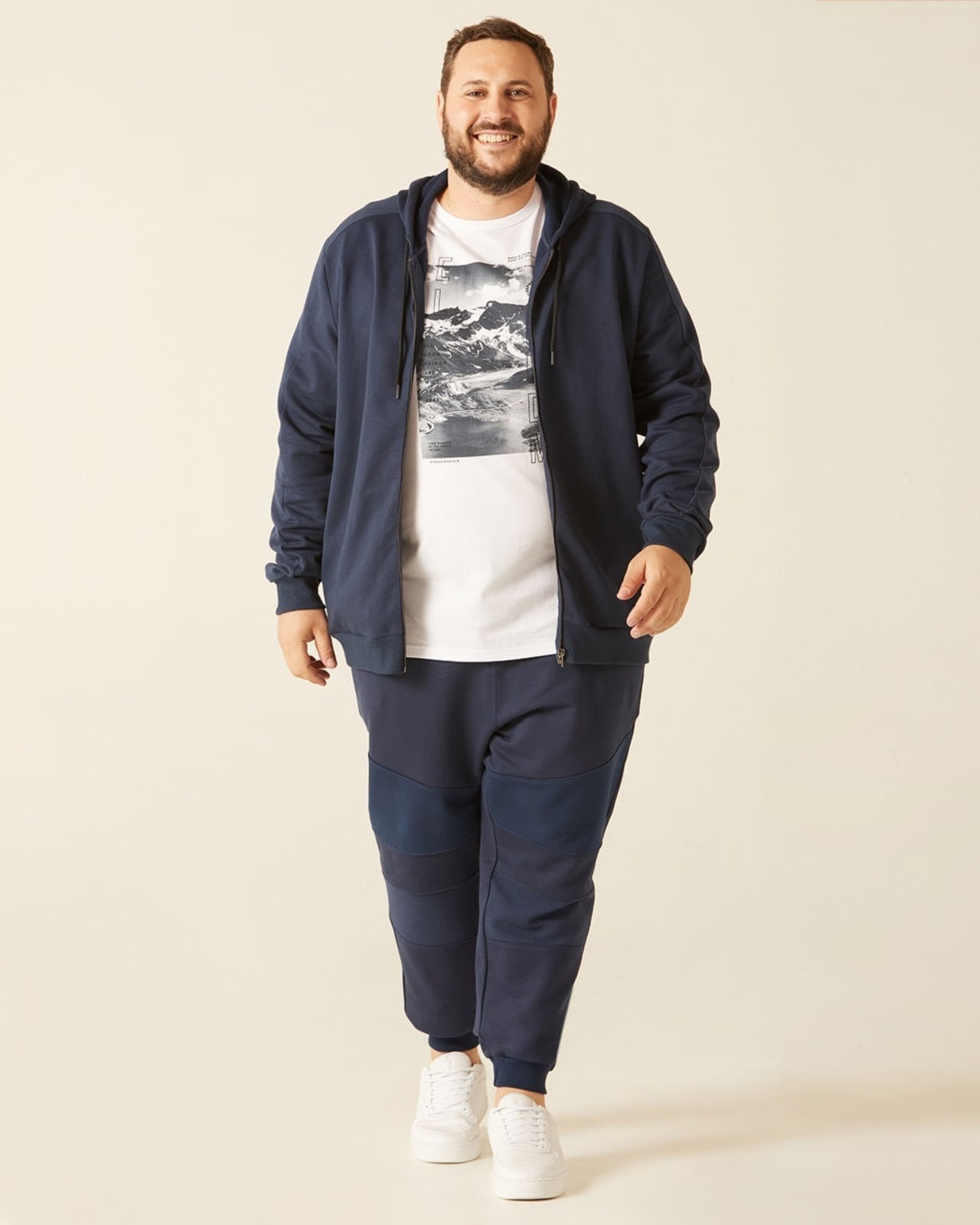 Imagem principal Calça Jogging Moletom Flanelado Malwee Plus Malwee azul