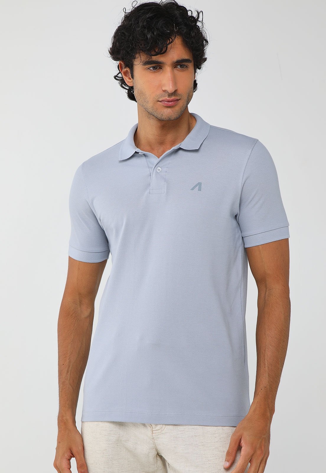 Imagem principal Polo Masculina Aeropostale Logo Bordado Claro Aeropostale azul