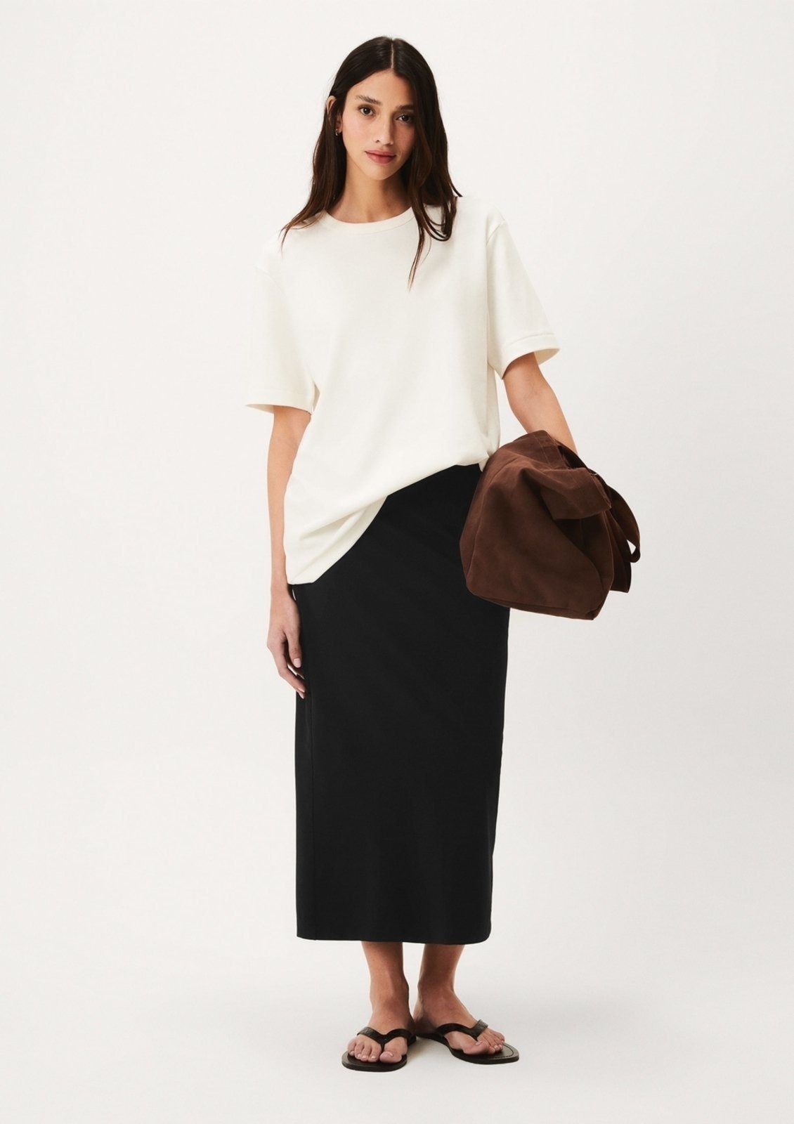 Imagem principal Saia Midi Em Malha Premium Hering preto