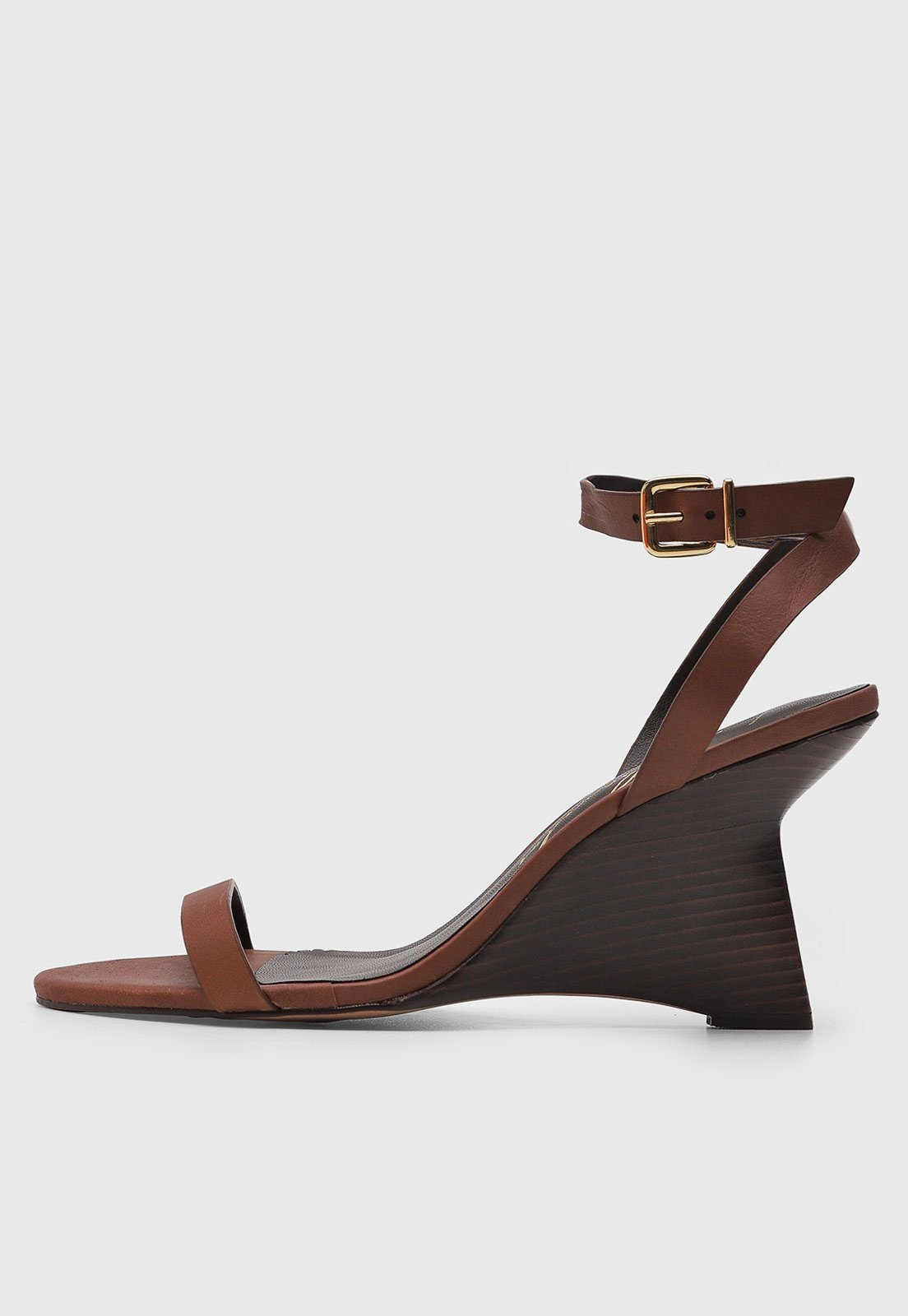 Imagem principal Sandália Feminina Luiza Barcelos Salto Médio Fivela Luiza Barcelos marrom