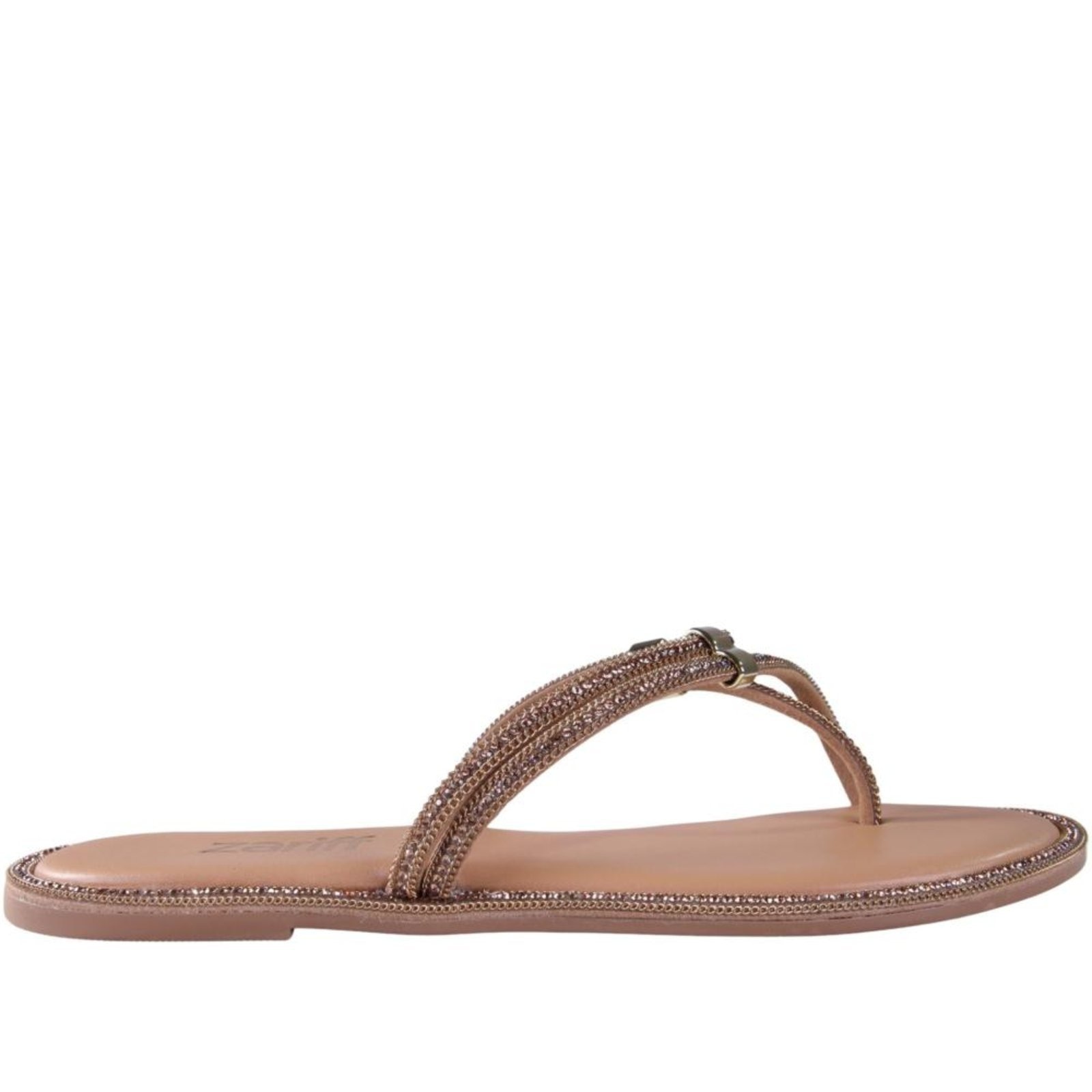 Imagem principal Sandália Feminina Zariff Rasteira Wr-25 Camel/Ouro Zariff incolor
