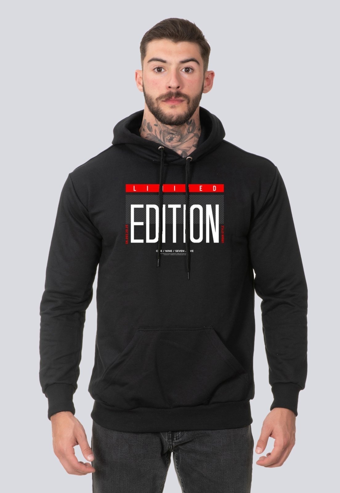 Imagem principal Moletom Masculino Blusa de Frio Canguru Limited Edition Lucas Lunny preto
