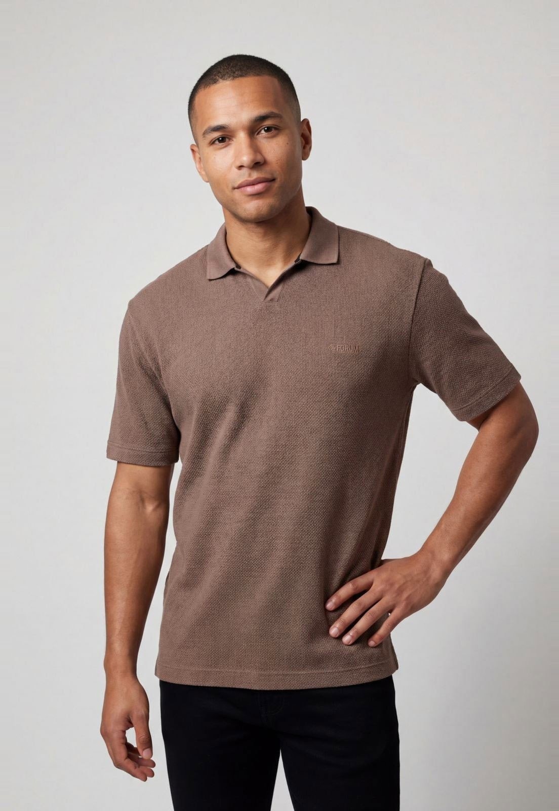 Imagem principal Polo Masculina Forum Clássica Forum marrom