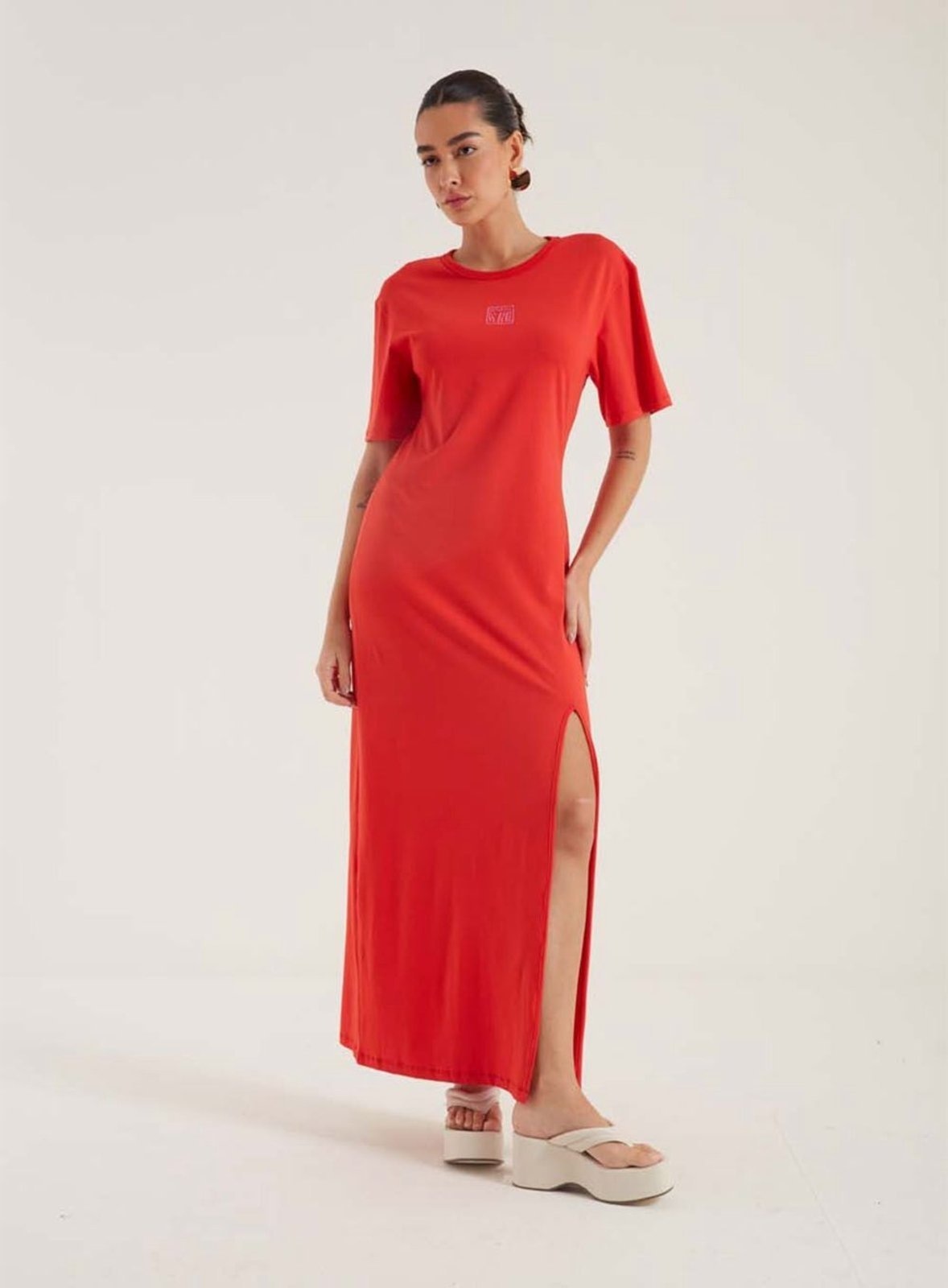 Imagem principal Vestido Comfy Longo manga Curta Triton Triton vermelho
