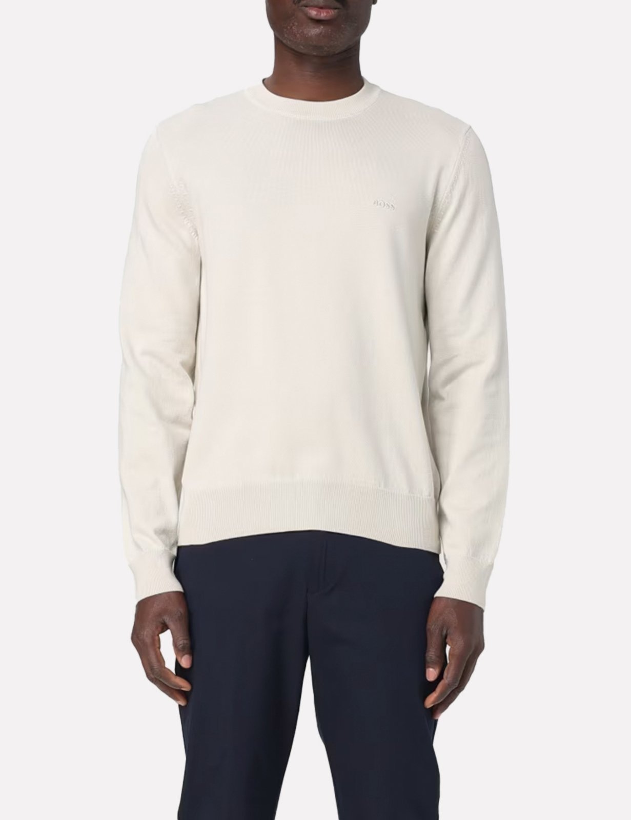 Imagem principal Suéter Hugo Boss Masculino Regular Fit Pacas-L Creme Hugo Boss bege