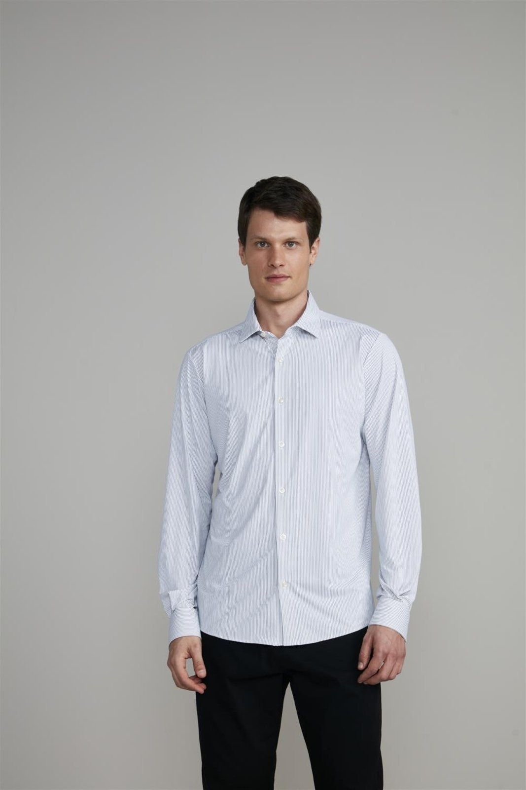 Imagem principal HIGHSTIL Camisa Tecnocomfy Comfort Listrada Claro HIGHSTIL cinza