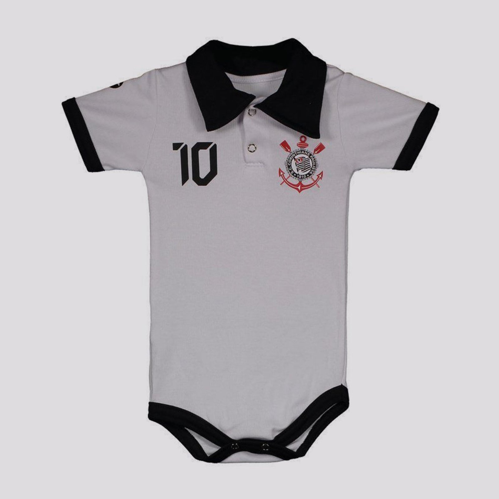 Imagem principal Body Polo Corinthians Number Torcida Baby branco