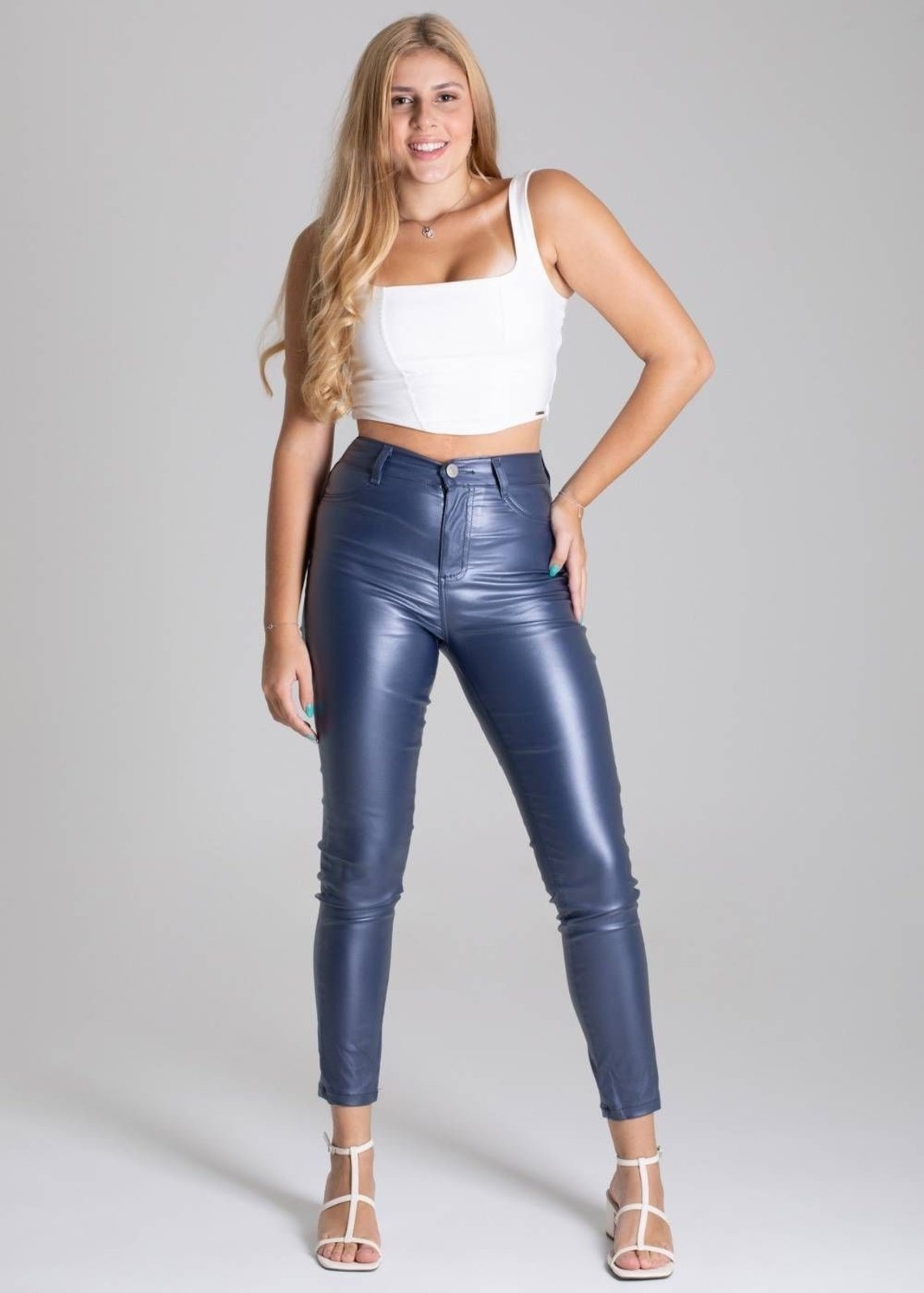 Imagem principal Calça Bengaline Sawary Cigarrete - 276515 Sawary azul