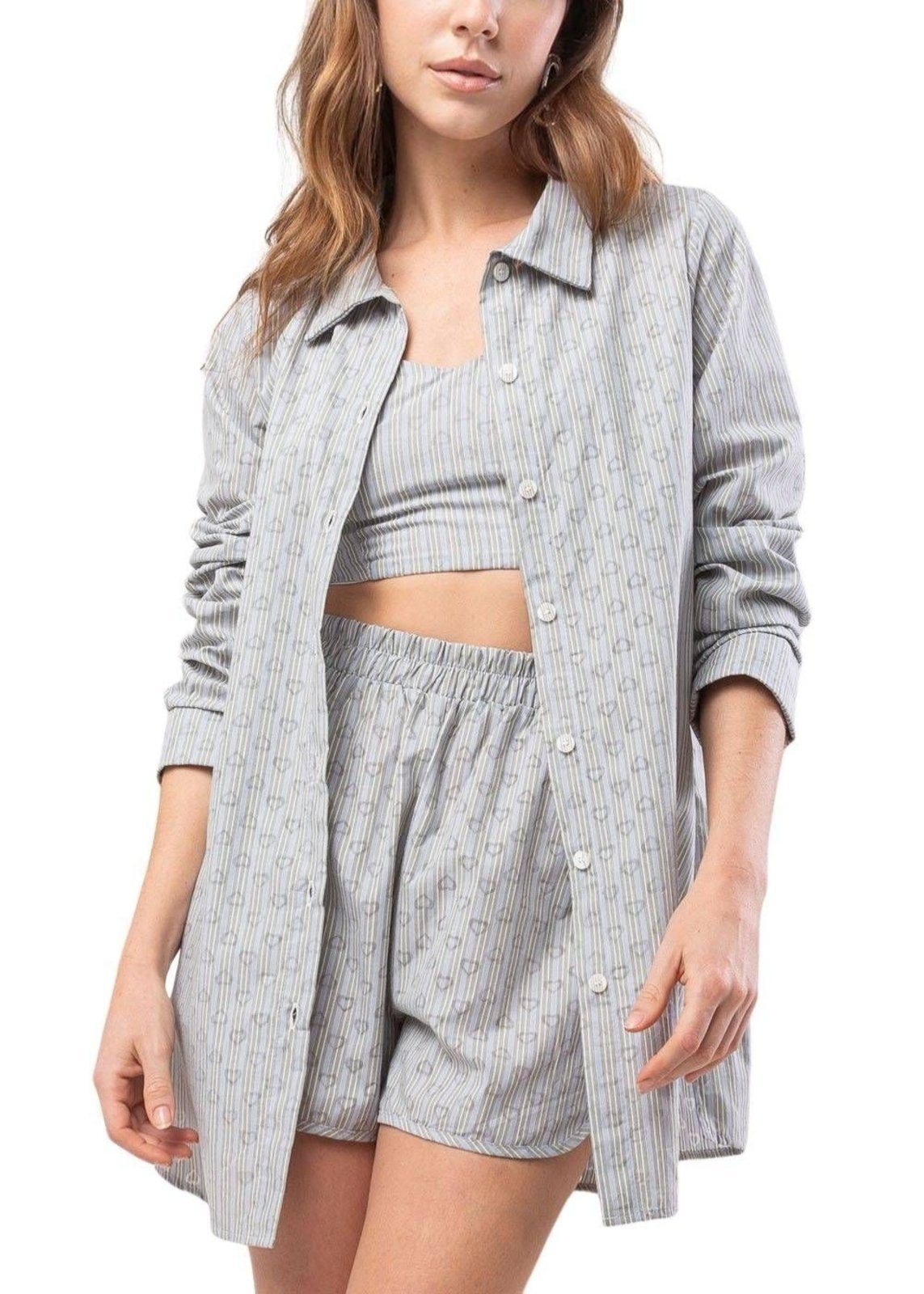 Imagem principal Camisa Sawary Estampada - 278975 Sawary cinza