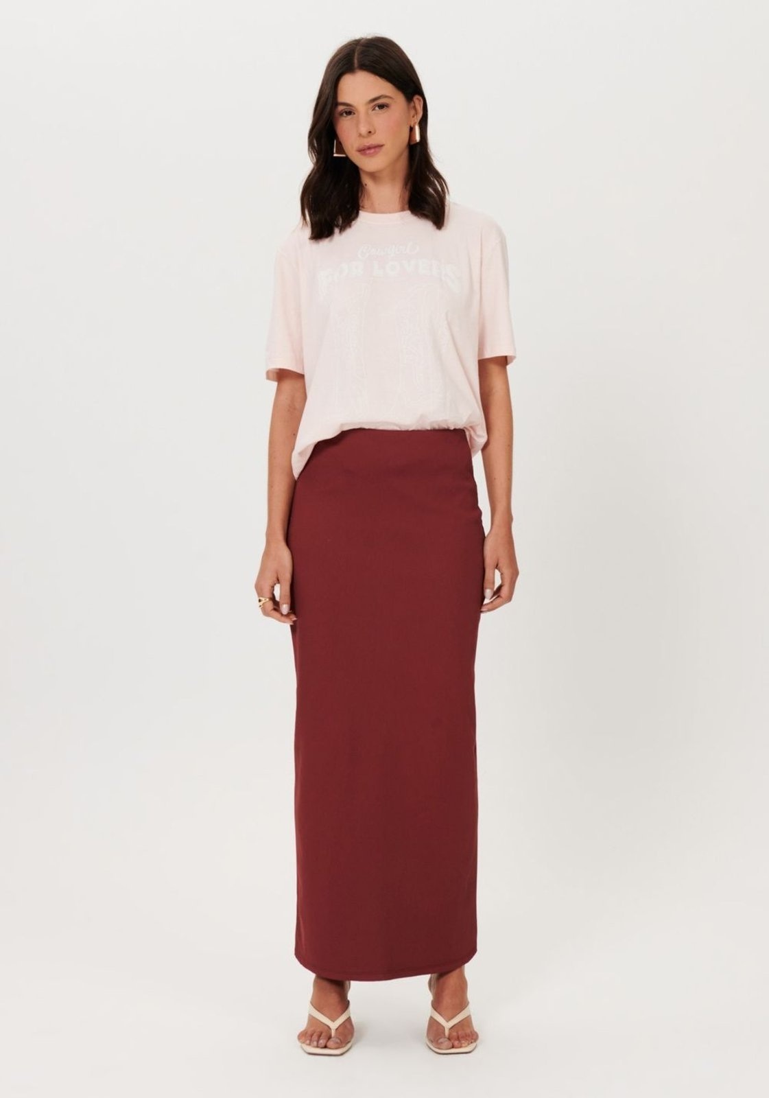 Imagem principal Saia Super Midi Canelada My Favorite Things amarelo